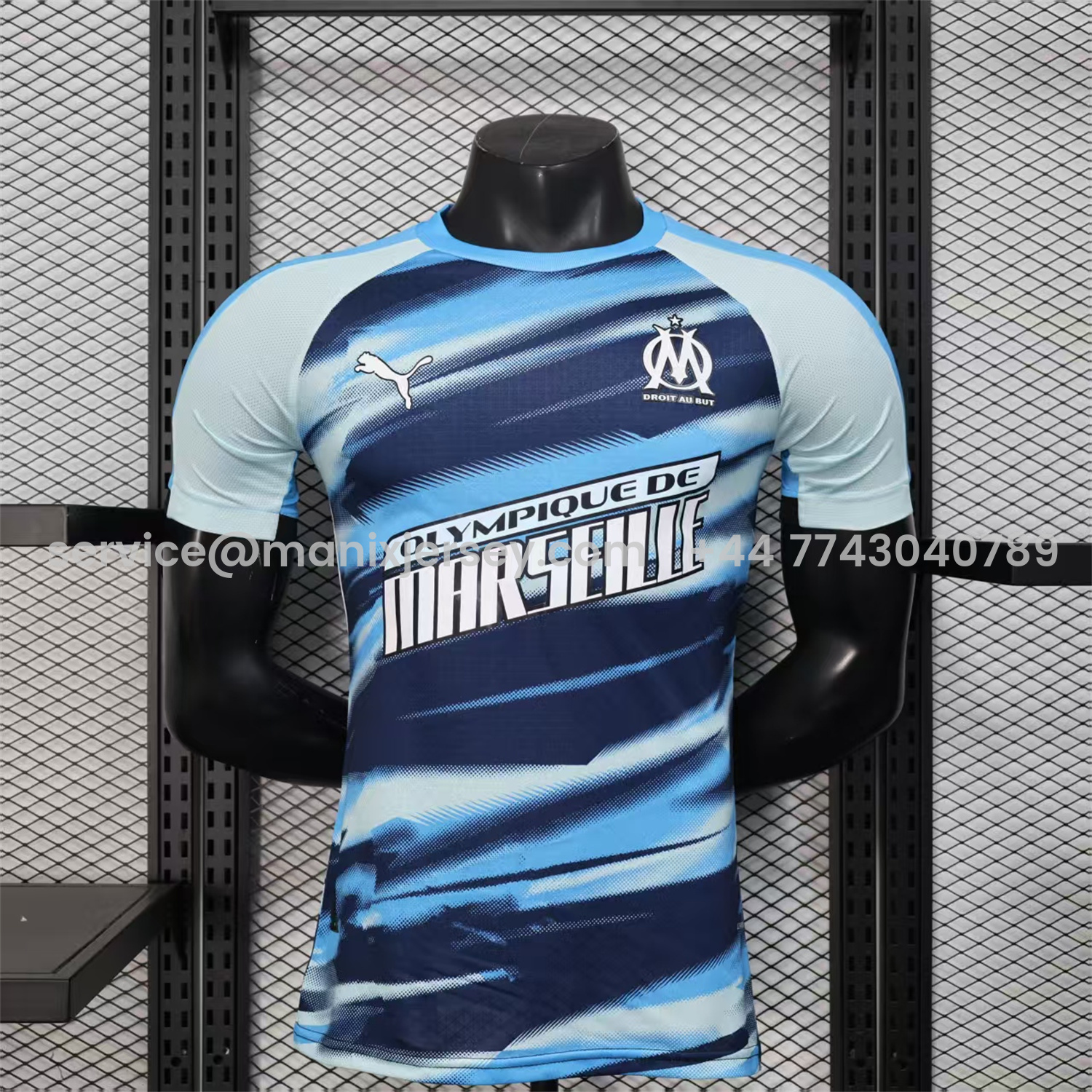 Marseille 25-26 Blue Gradient Training Jersey - Player Version - ManixJersey
