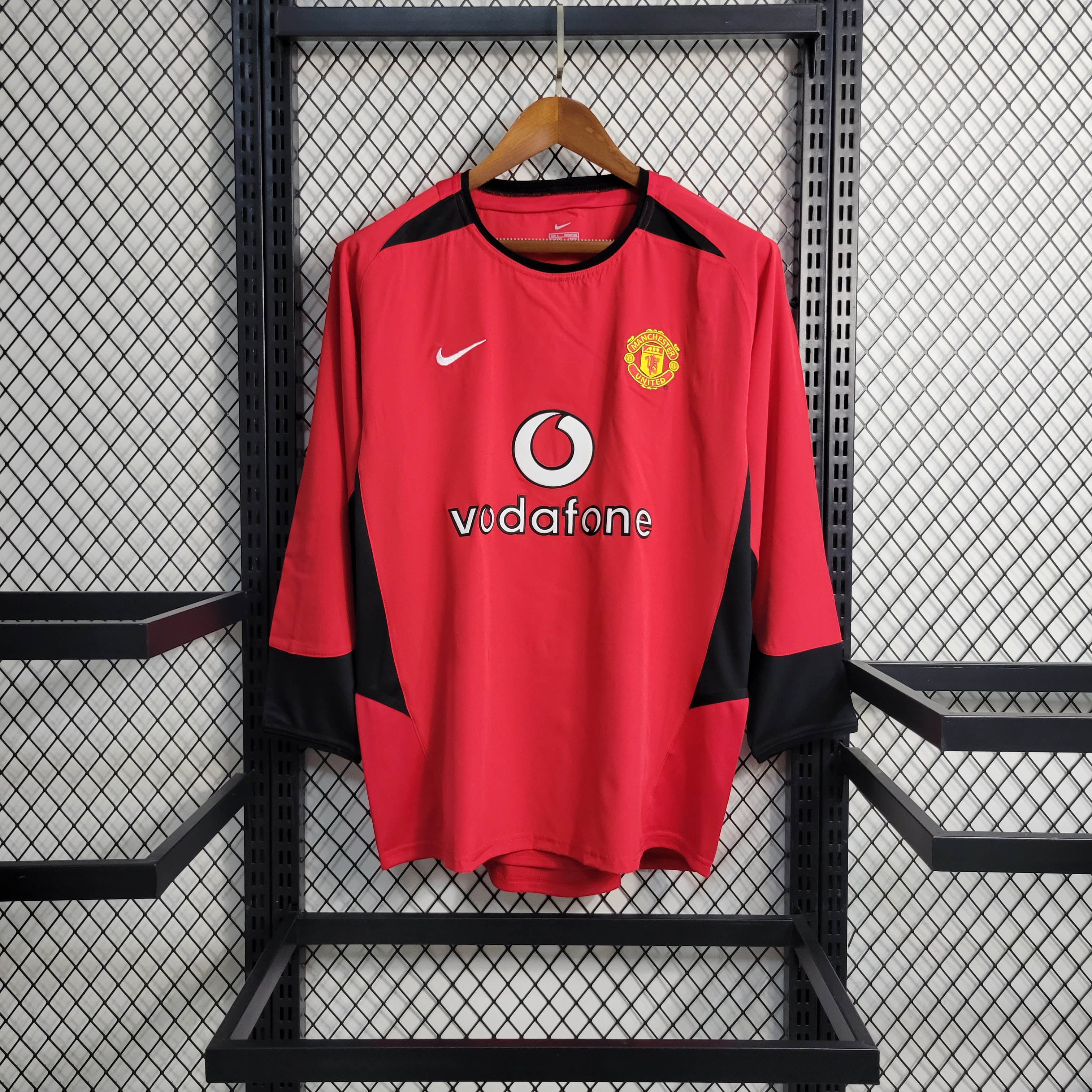 Retro Manchester United 02-04 Home Long Sleeve Jersey - ManixJersey