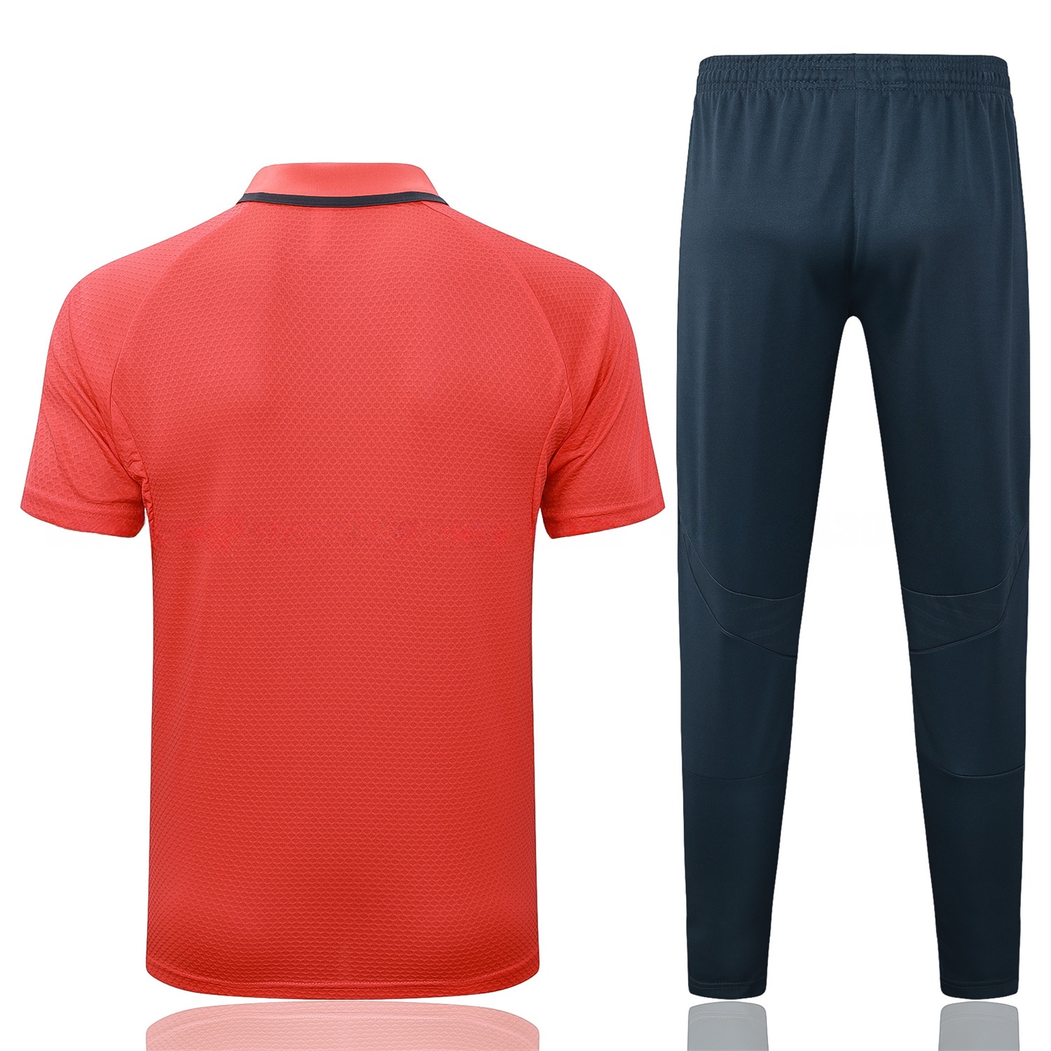 Bayern Munich 25-26 POLO Short-Sleeve Training Set - Orange Top and Deep Grey Pants - ManixJersey