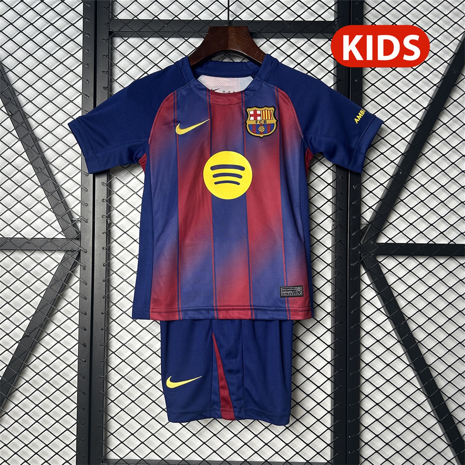 Barcelona 25-26 Home Kids Kit - Fans Version - ManixJersey