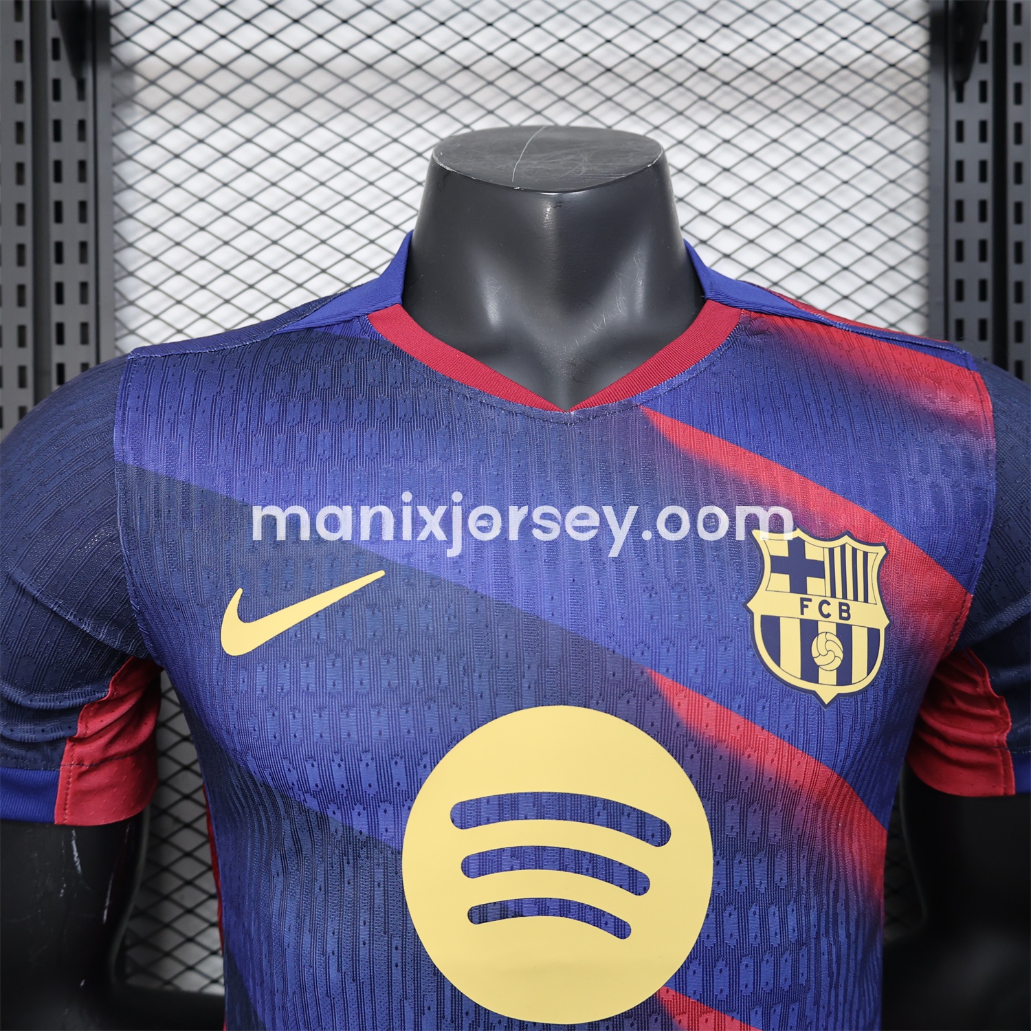 Barcelona 25-26 Red Diagonal Special Blue Jersey - Player Version - ManixJersey