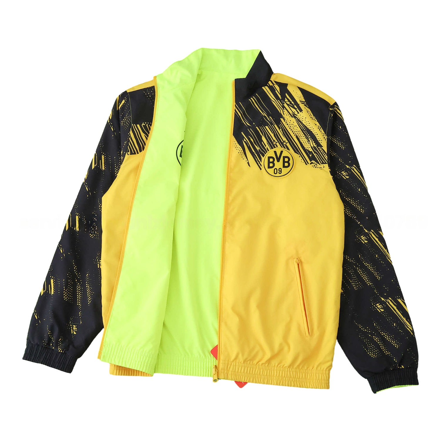Dortmund 25-26 Double Sided Reversible Windbreaker - Green & Yellow - ManixJersey