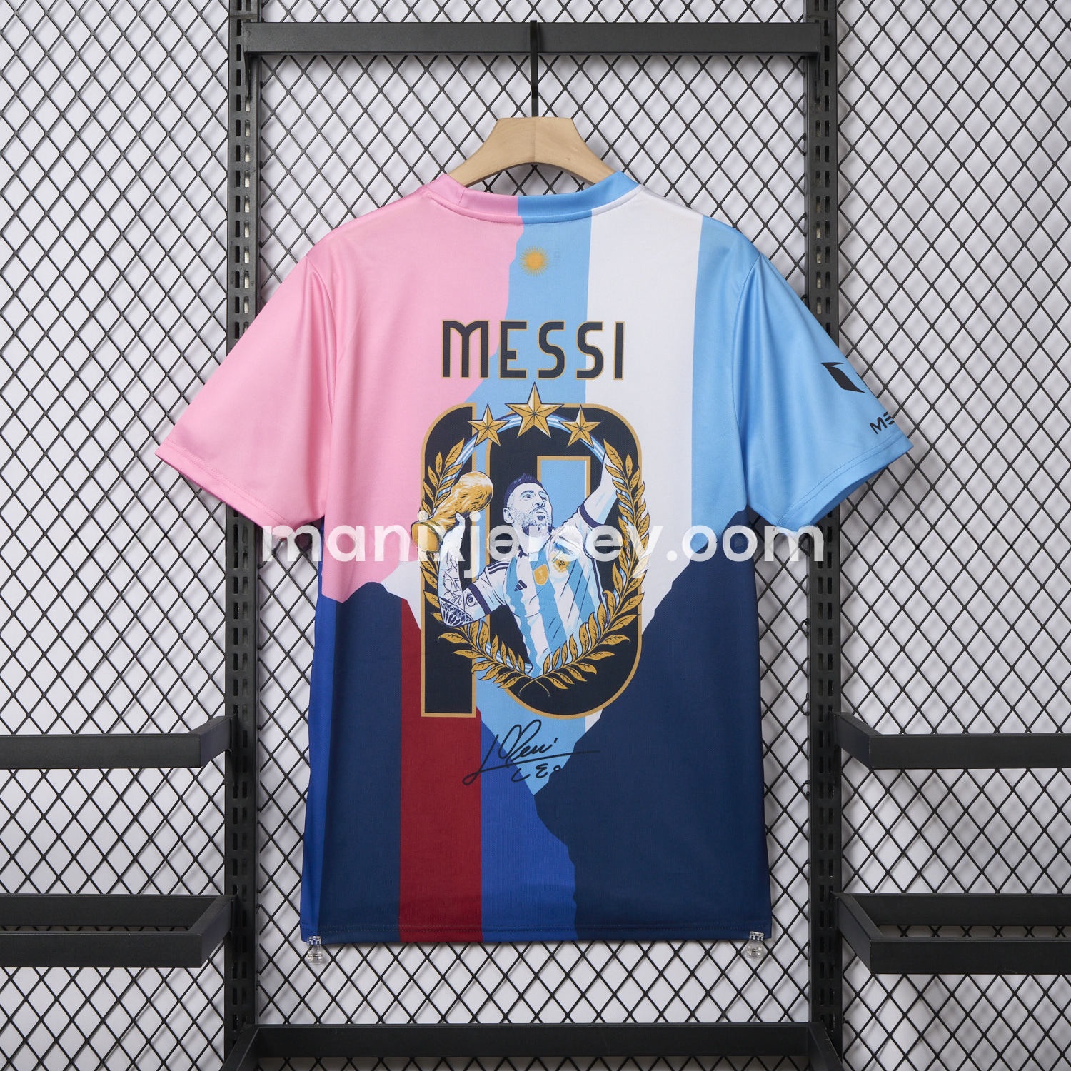 Messi Career Commemorative Jersey - Fans Version - Argentina INT M.A.M Barcelona - with 10 Special Font - ManixJersey