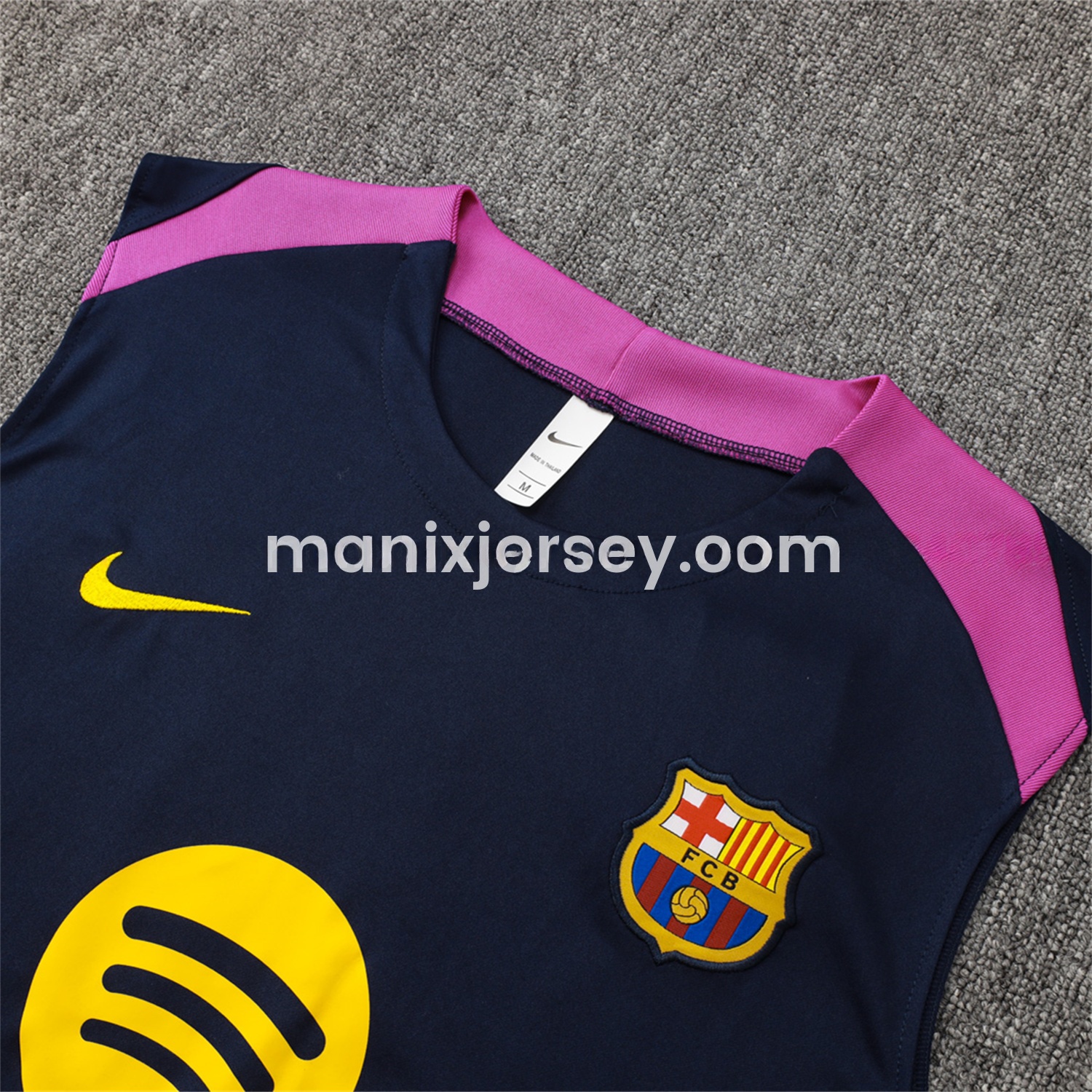 Barcelona 25-26 Vest Training Set - Deep Blue Black Vest and Shorts - ManixJersey