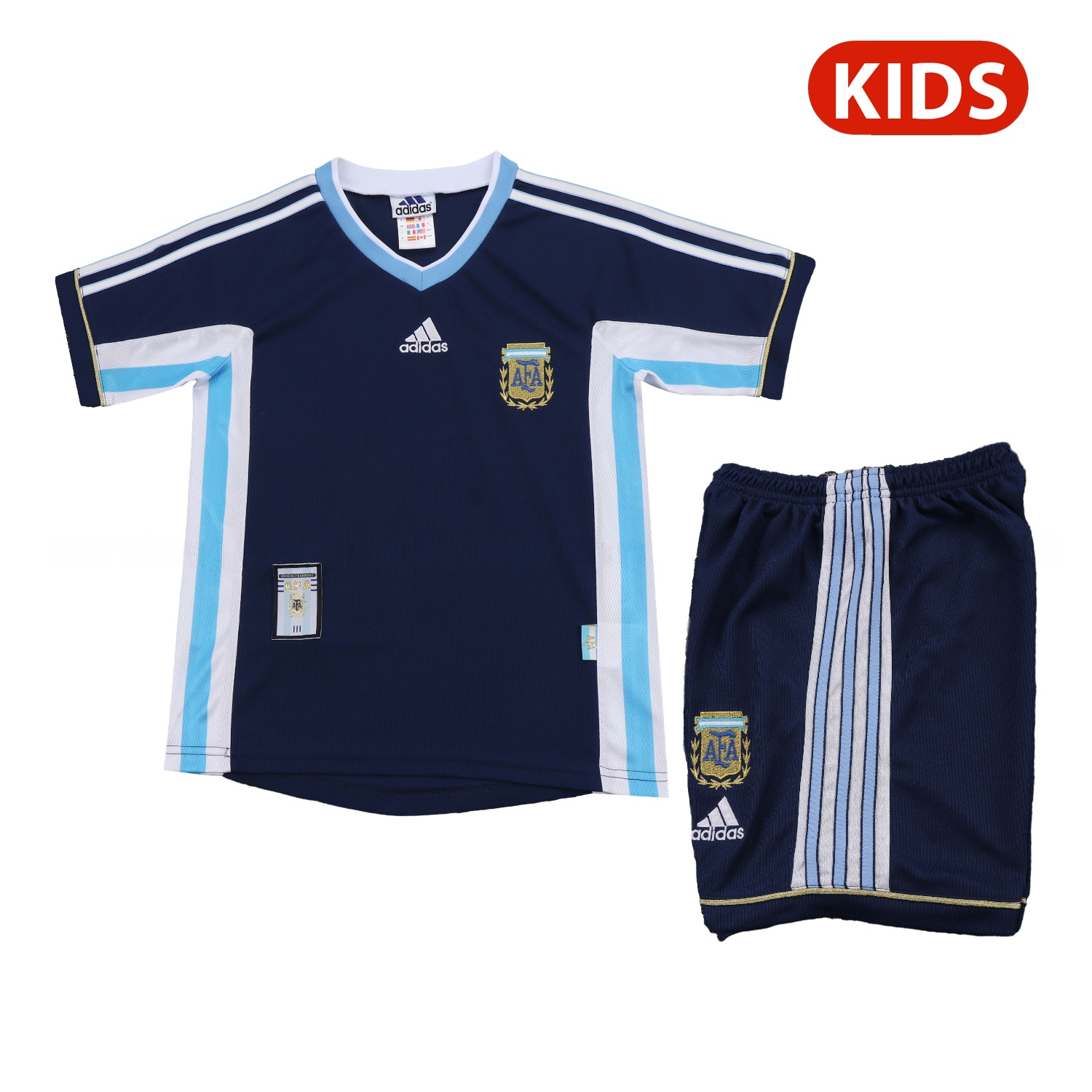 Retro Argentina 1998 Away Kids Kit - ManixJersey