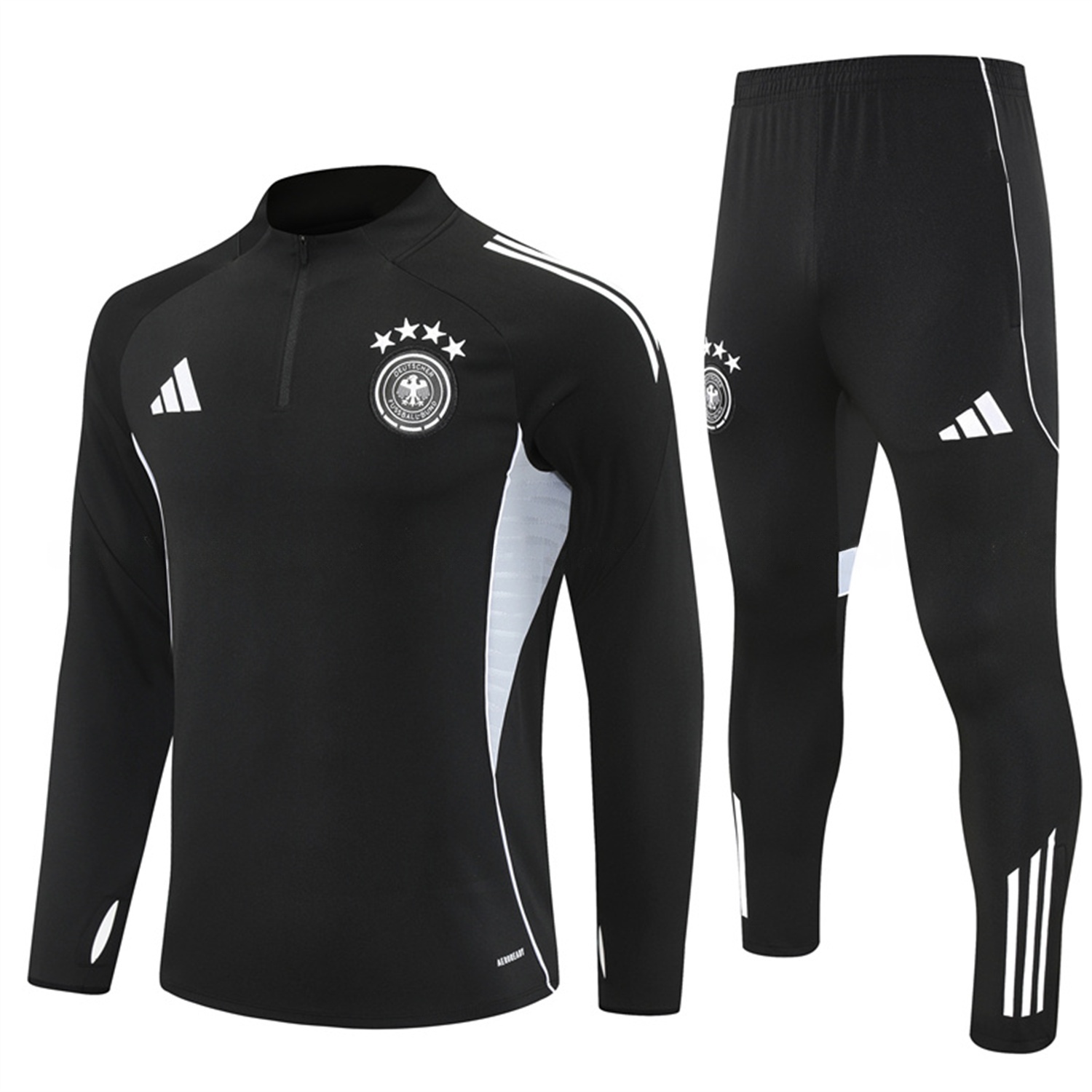 Germany 25-26 Long Sleeve Training Set - Black Top and Black Pants - ManixJersey