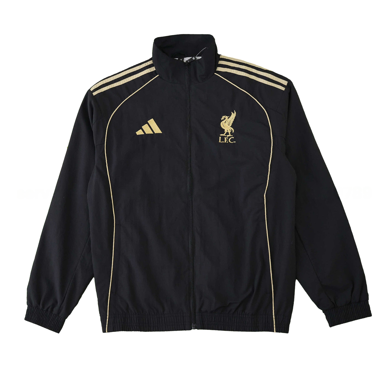 Liver.pool 25-26 Throwback Windbreaker Jacket - Black - ManixJersey