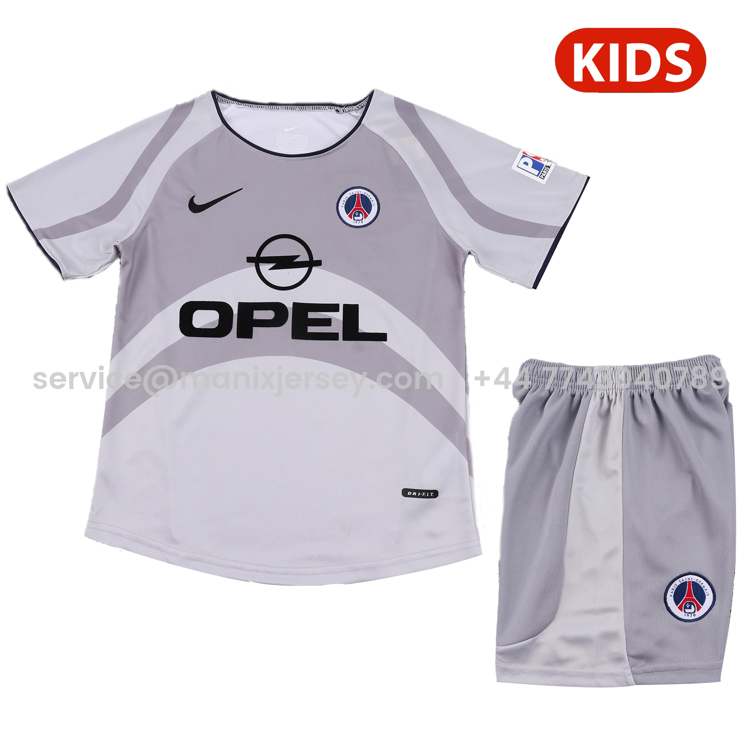Retro Paris Saint-Germain PSG 2001-02 Away Kids Kit - ManixJersey
