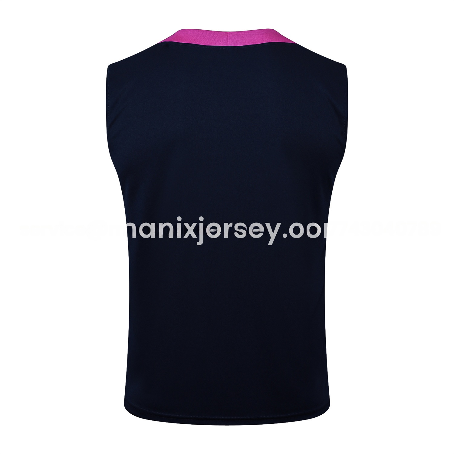 Barcelona 25-26 Vest Training Set - Deep Blue Black Vest and Shorts - ManixJersey