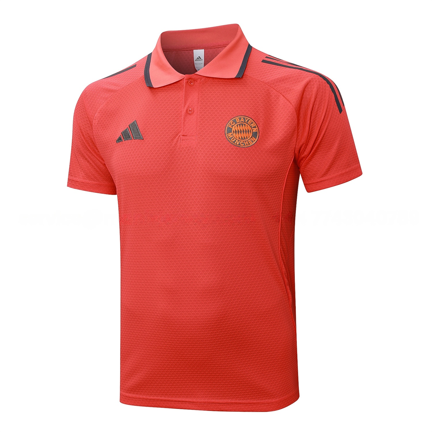 Bayern Munich 25-26 POLO Short-Sleeve Training Set - Orange Top and Deep Grey Pants - ManixJersey