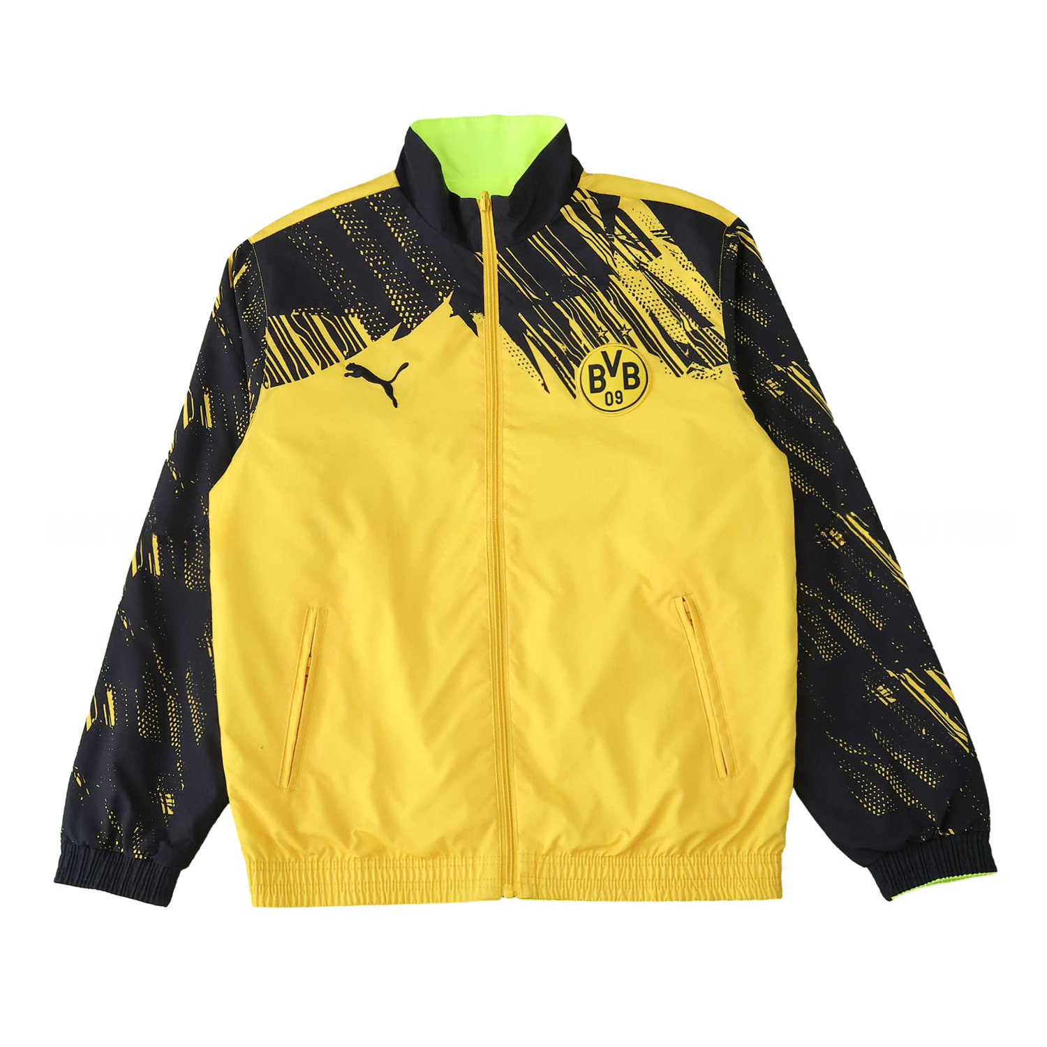 Dortmund 25-26 Double Sided Reversible Windbreaker - Green & Yellow - ManixJersey