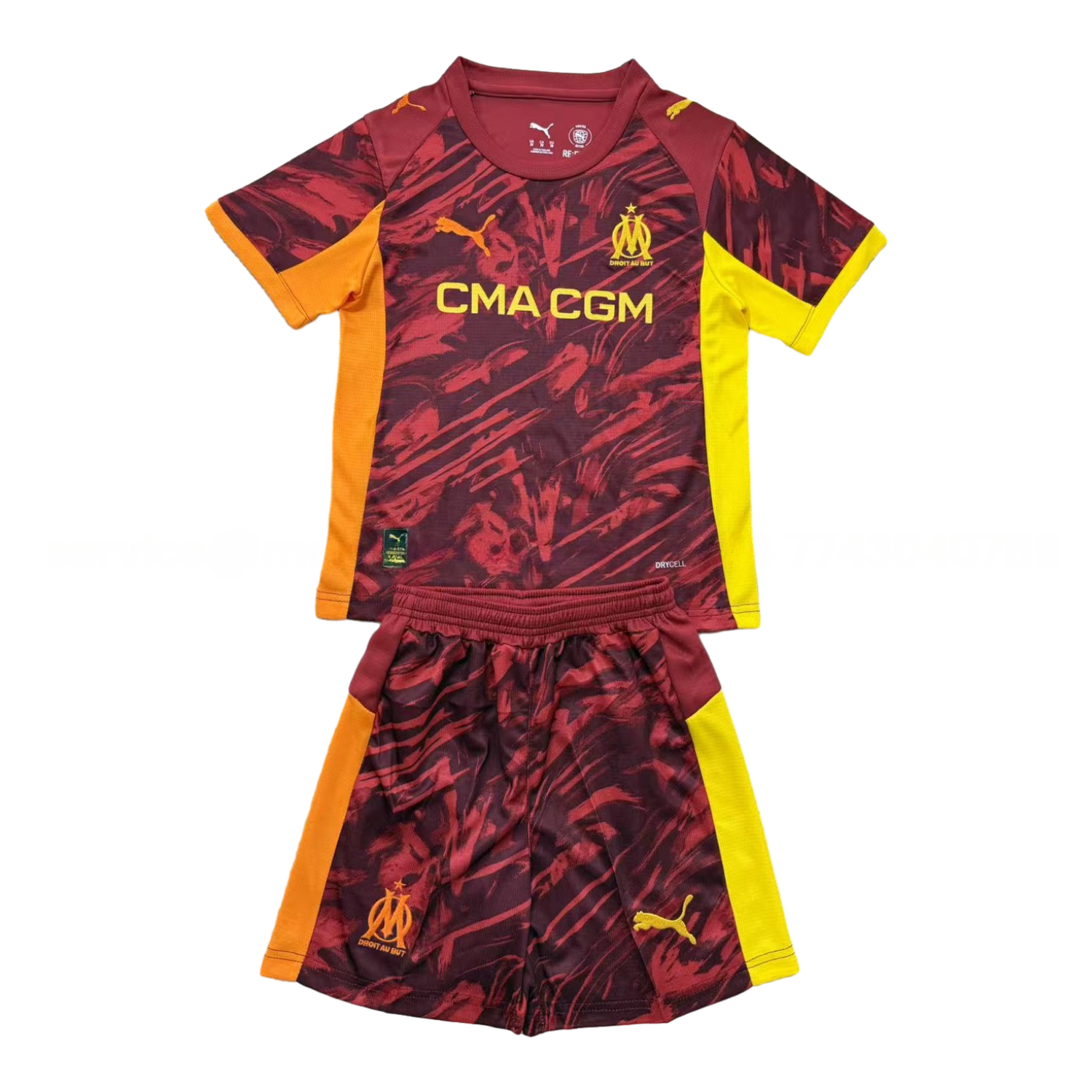 Marseille 25-26 Deep Red Goalkeeper Men's Adult Jersey Set - Fans Version - ManixJersey