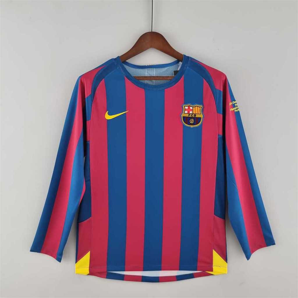 Retro Barcelona 05-06 Home Long Sleeve Jersey - UEFA Champions League Final - ManixJersey