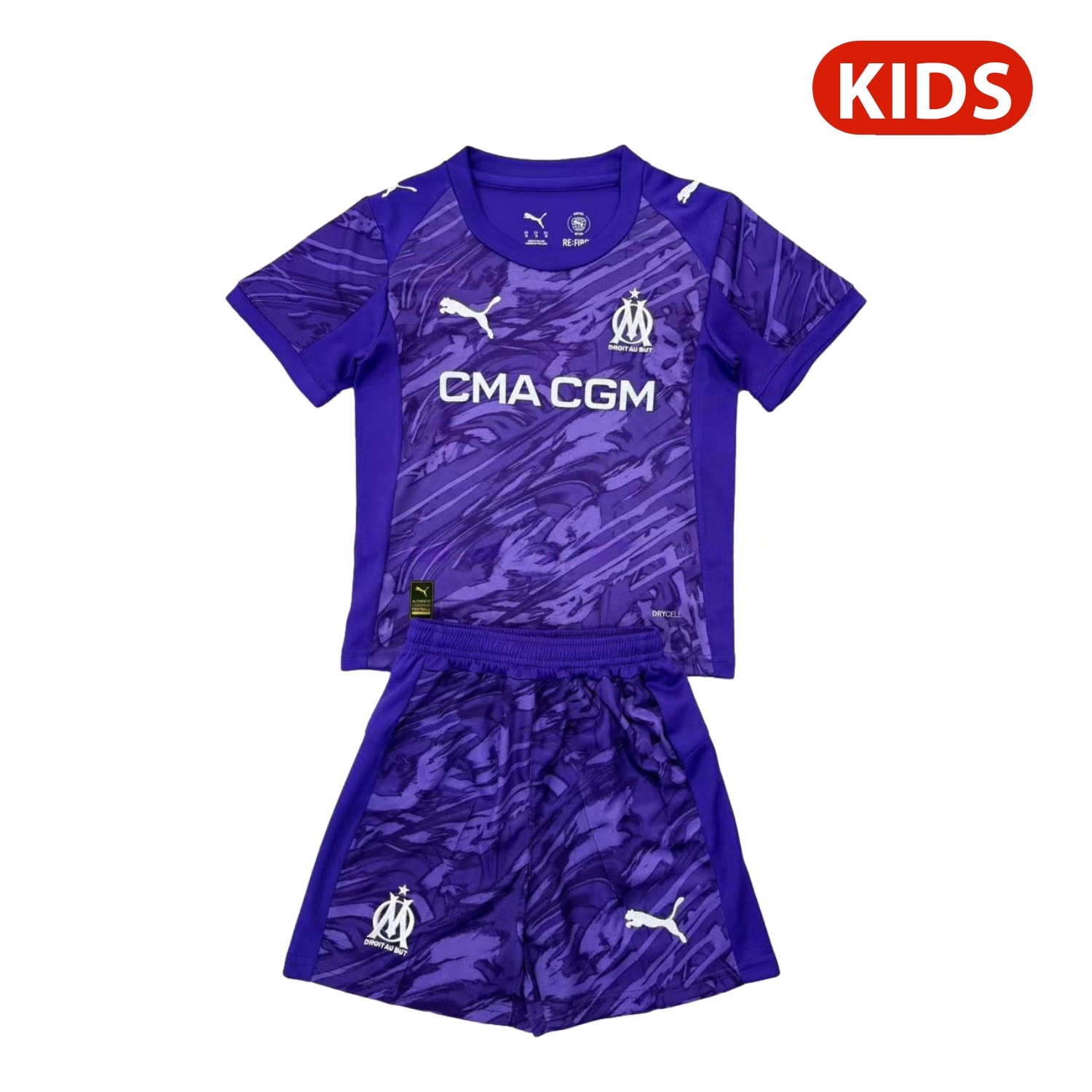 Marseille 25-26 Purple Goalkeeper Kids Kit - ManixJersey