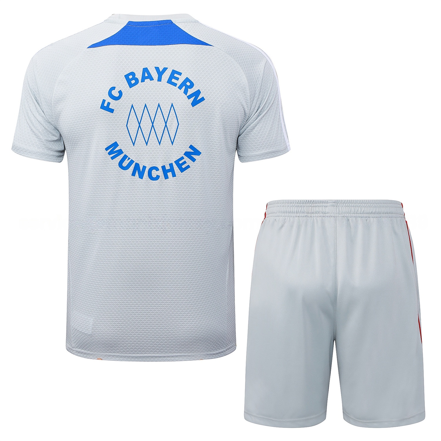 Bayern Munich 25-26 Short-Sleeve Training Set - Grey Throwback Top & Shorts - ManixJersey