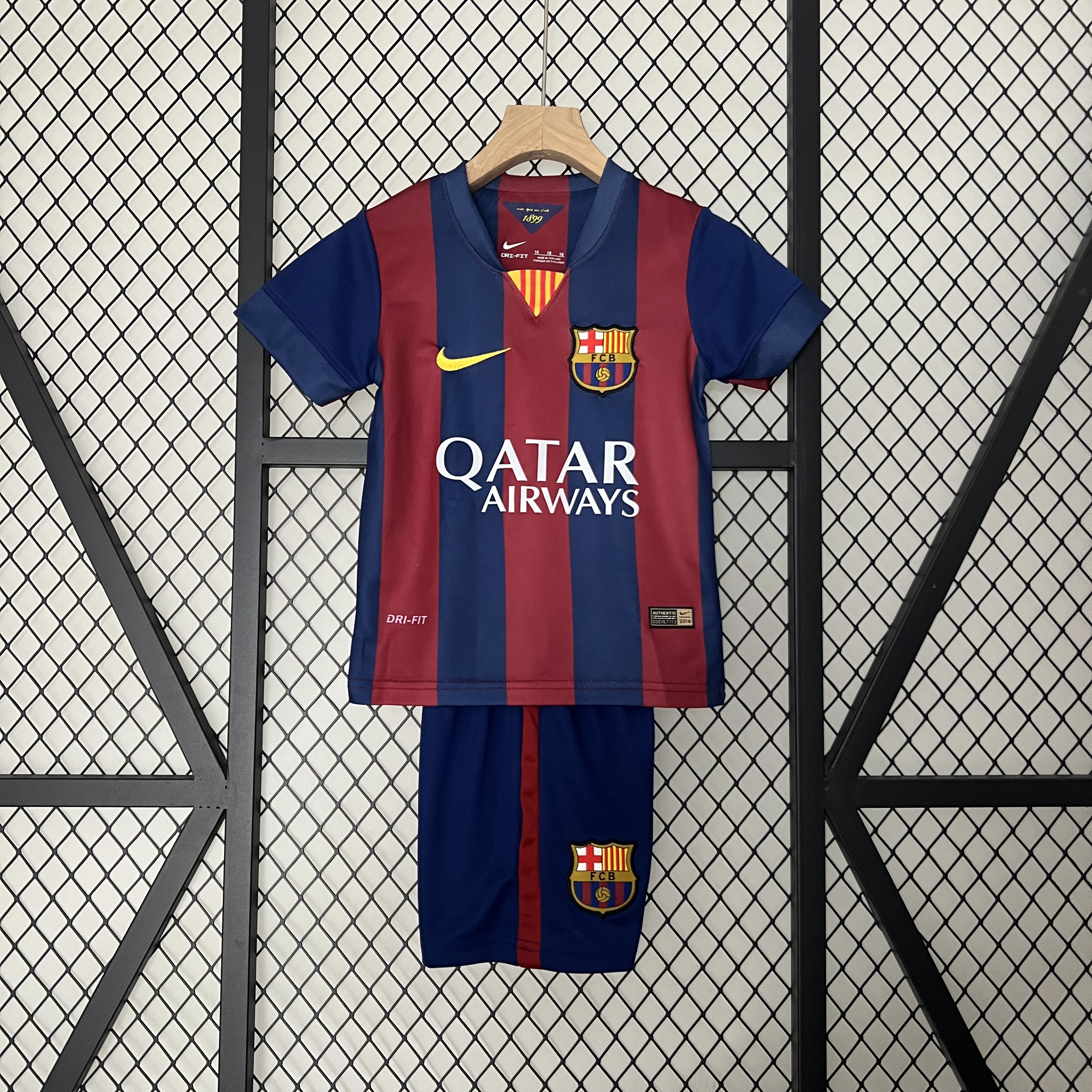 Retro Barcelona 14-15 Home Stadium Kids Kit - ManixJersey