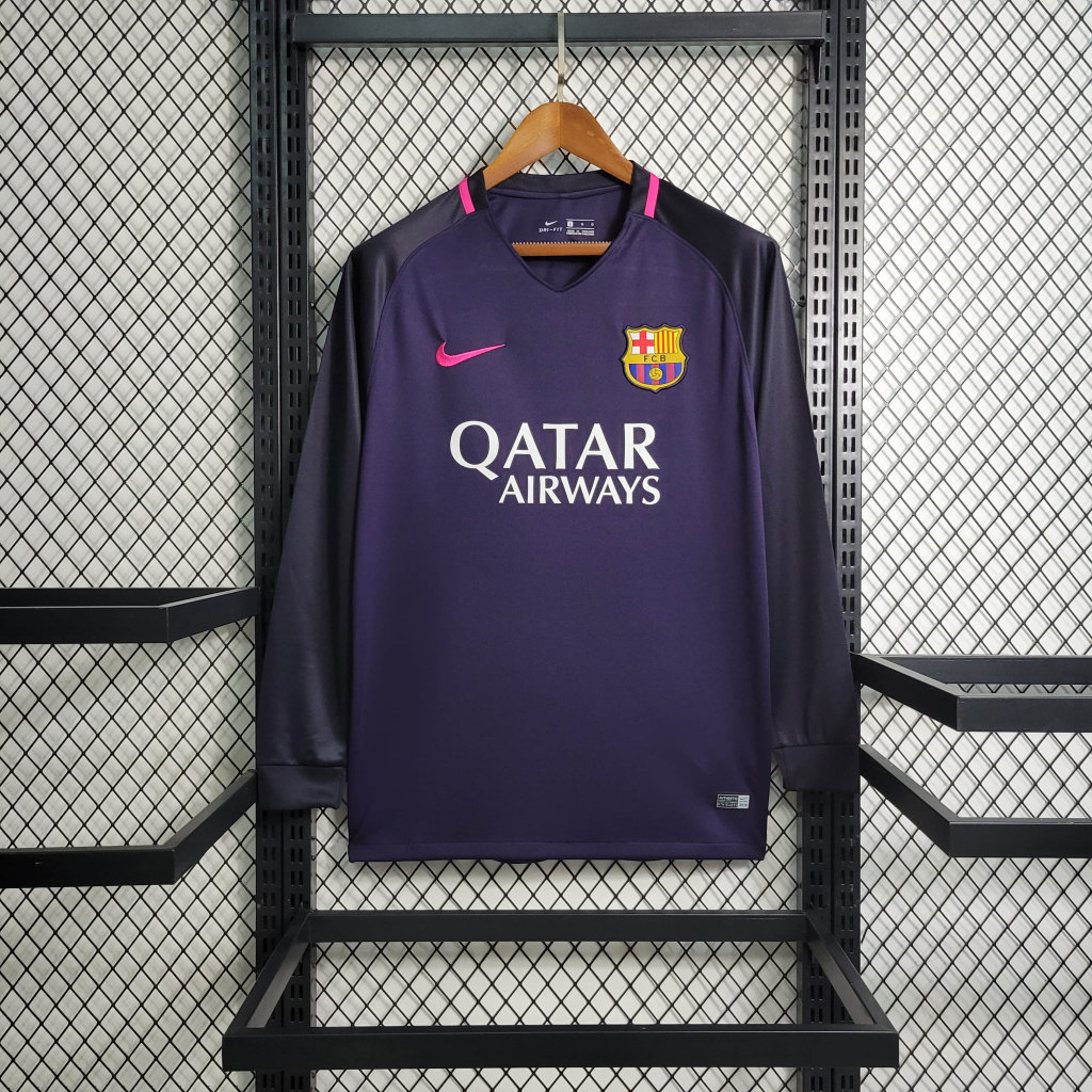Retro Barcelona 16-17 Away Stadium Long Sleeve Jersey - ManixJersey