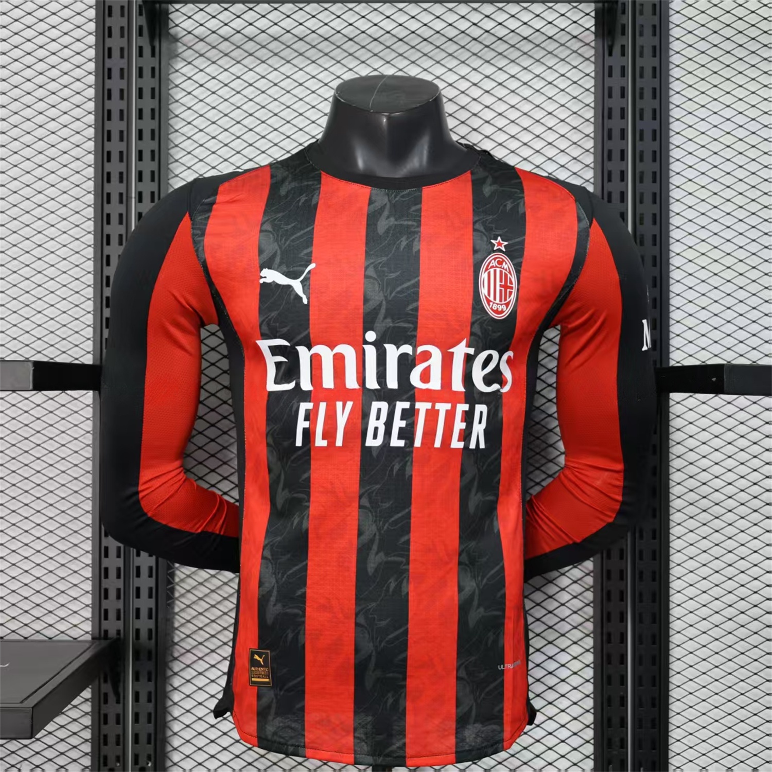 AC Milan 25-26 Home Long Sleeves Jersey - Player Version - ManixJersey