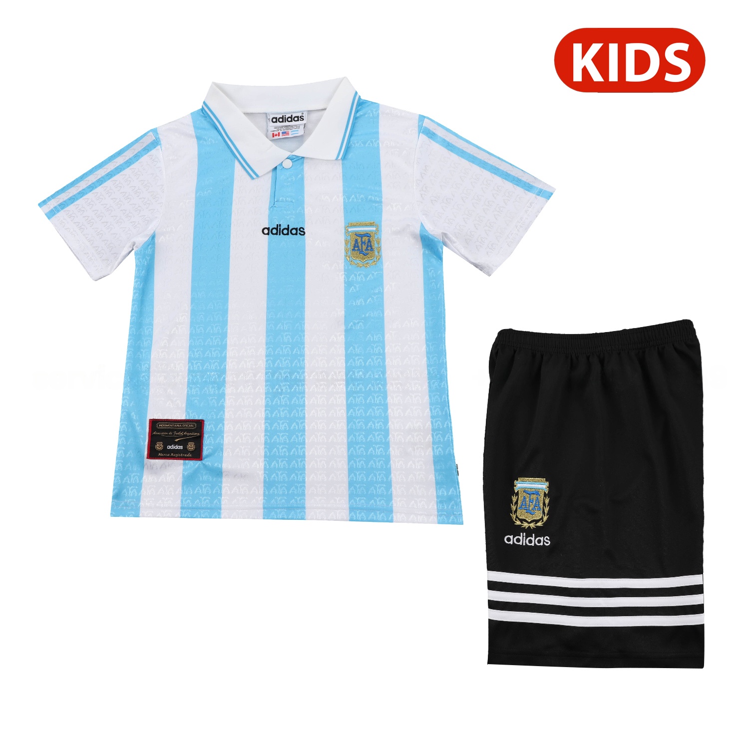 Retro Argentina 1994 Home Kids Kit - ManixJersey