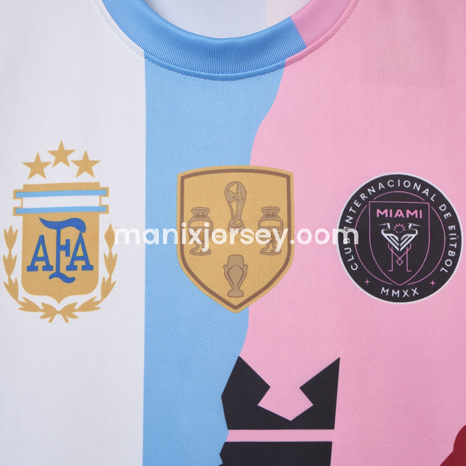 Messi Career Commemorative Jersey - Fans Version - Argentina INT M.A.M Barcelona - with 10 Special Font - ManixJersey