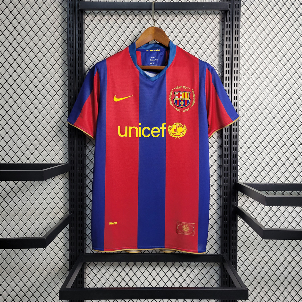 Retro Barcelona 07-08 Home Stadium Jersey - ManixJersey