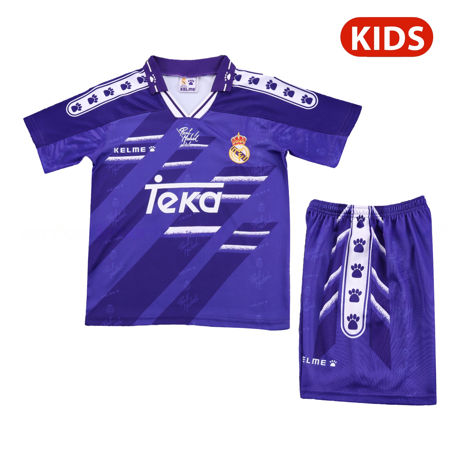 Retro Real Madrid 1994-96 Away Kids Kit - ManixJersey