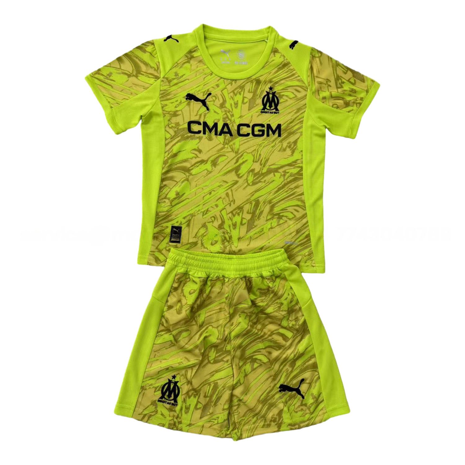 Marseille 25-26 Green Goalkeeper Men's Adult Jersey Set - Fans Version - ManixJersey