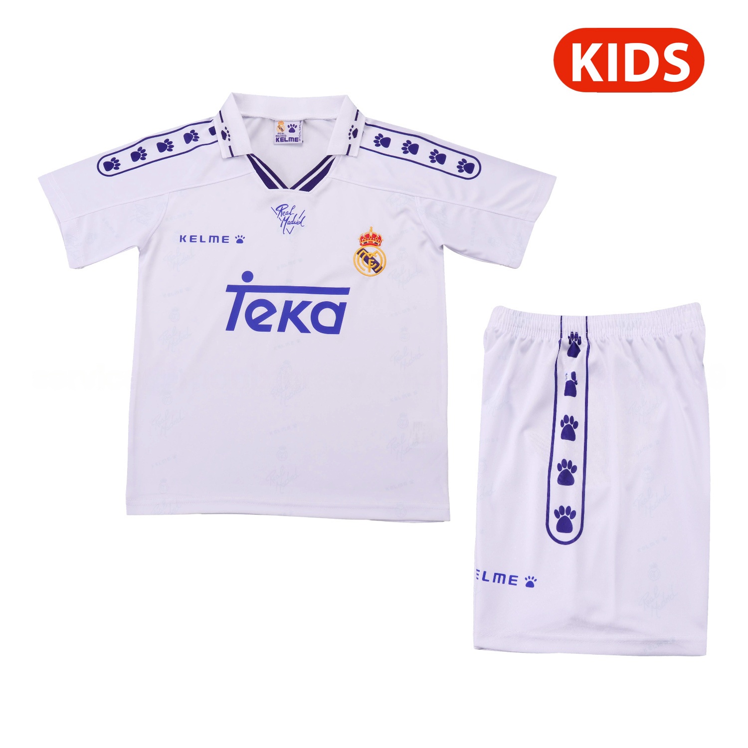 Retro Real Madrid 1994-96 Home Kids Kit - ManixJersey