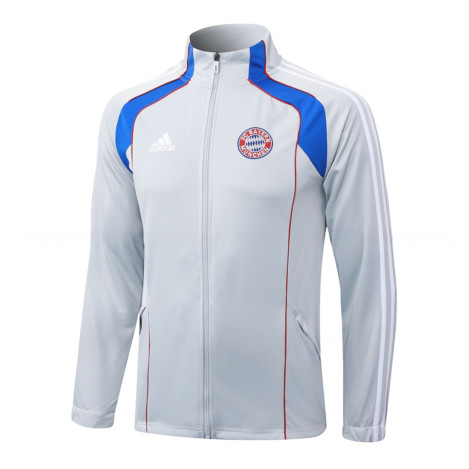 Bayern Munich 25-26 Jacket Training Tracksuit - Grey Throwback Jackets & Pants - ManixJersey