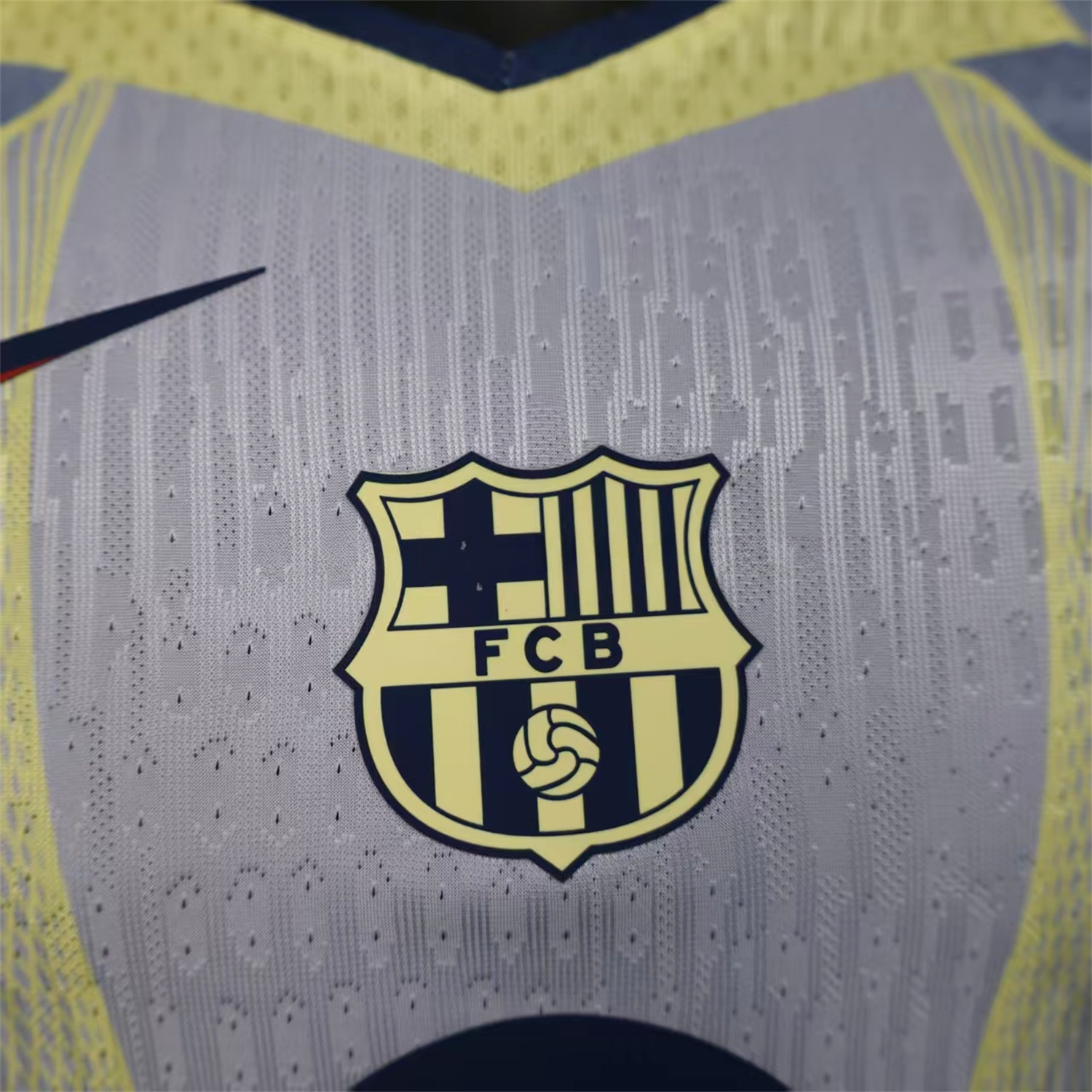 Barcelona 25-26 T90 Blue and White Gradient and Yellow Lines Special Jersey - Player Version - ManixJersey