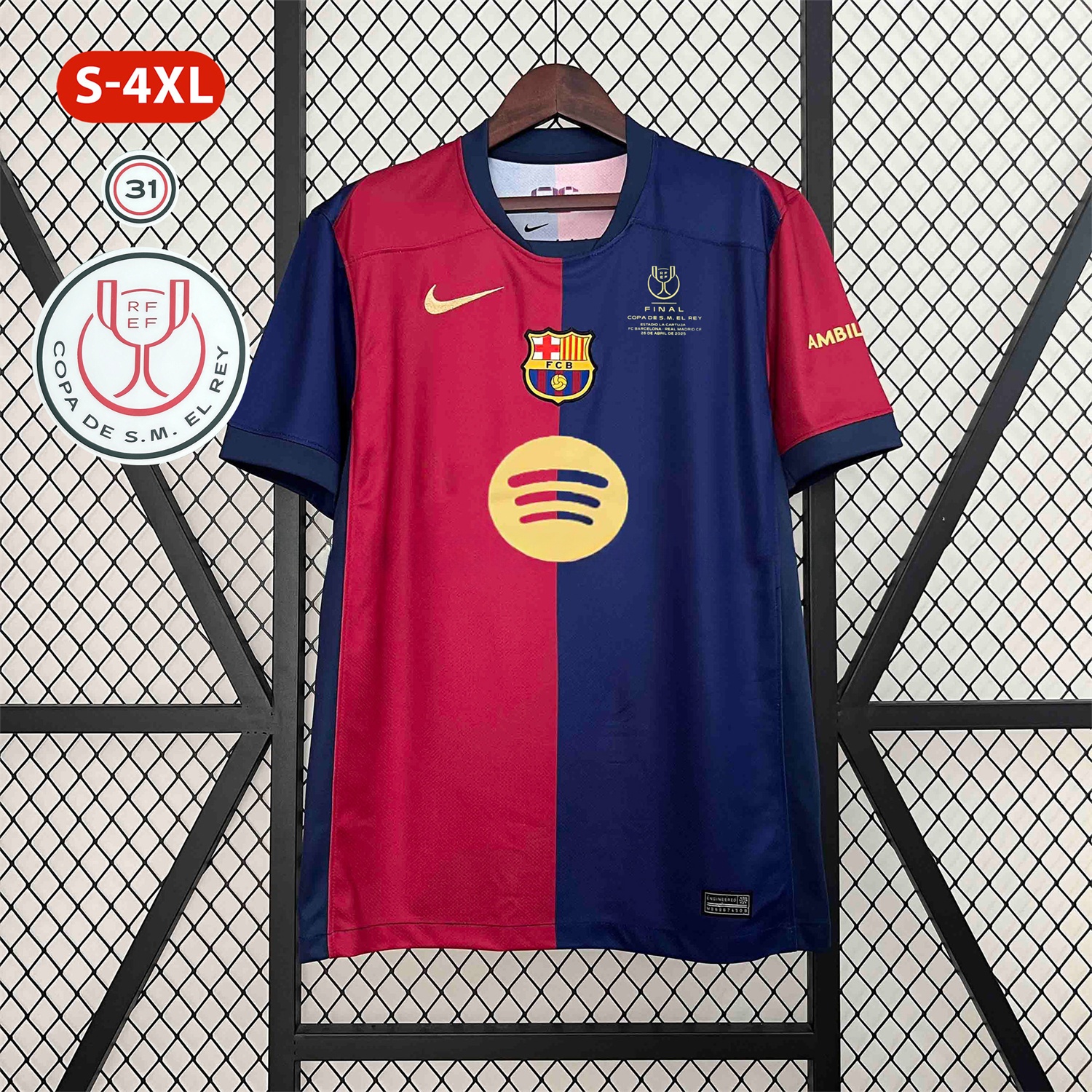 【Copa del Rey Patch Set】Barcelona 24-25 Home Jersey - Fans Version - ManixJersey