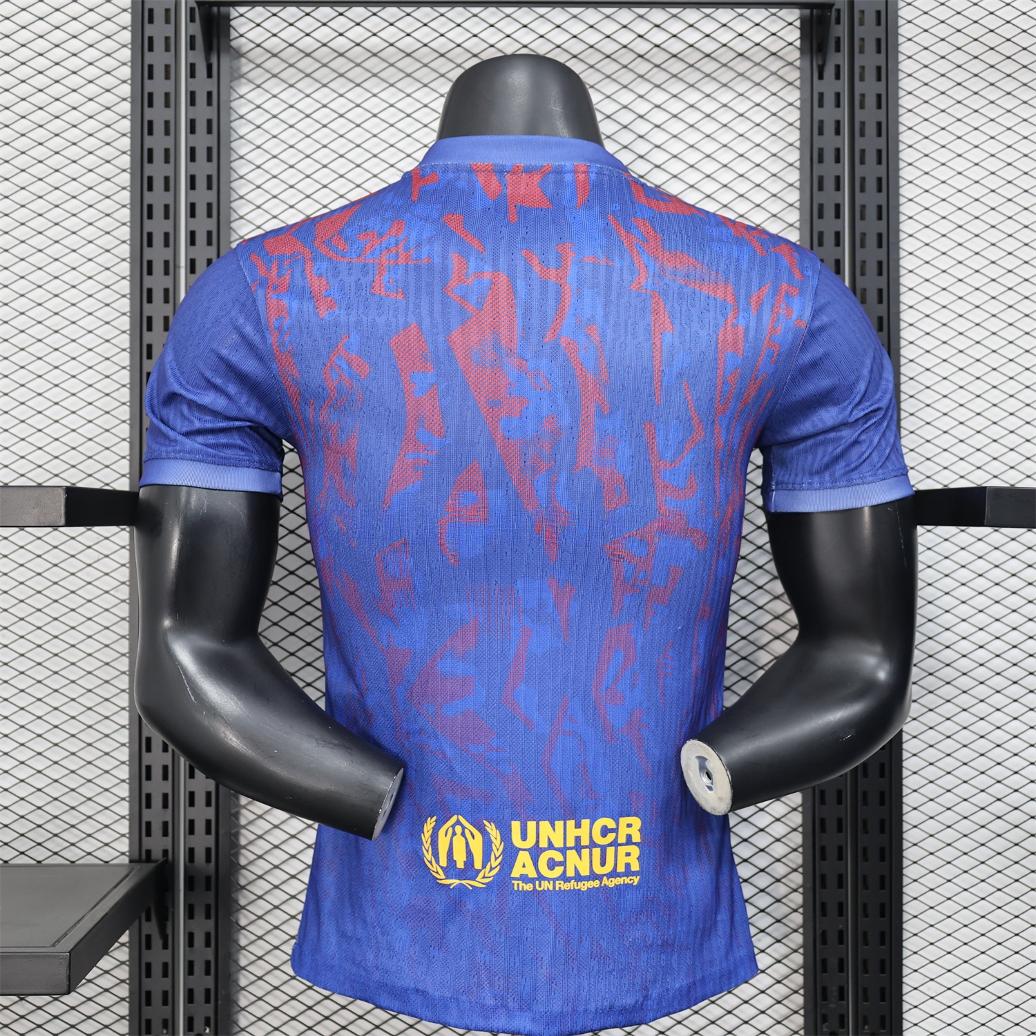 Barcelona 25-26 Blue Gradient and Red Shaped Pattern Pattern Jersey - Player Version - ManixJersey