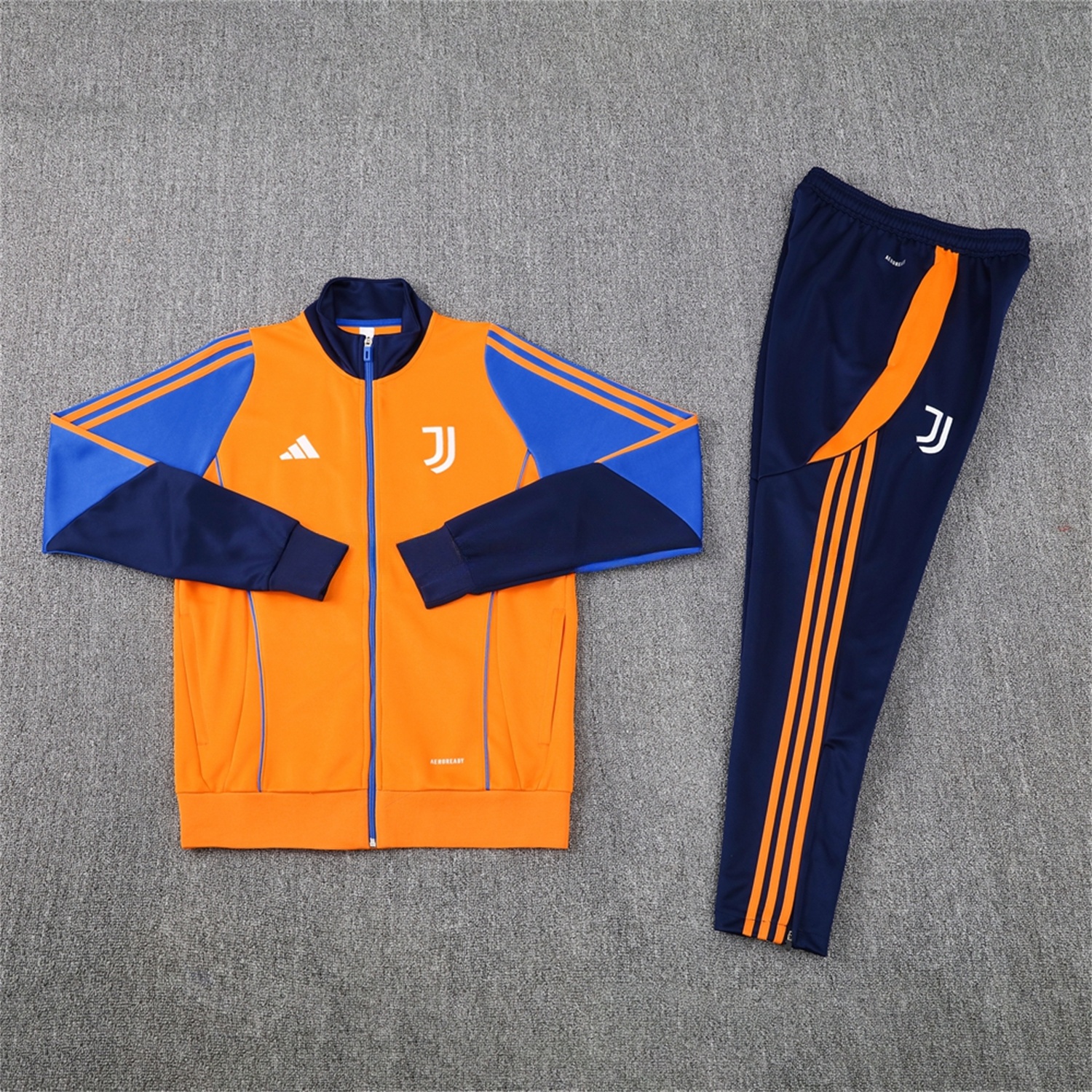 Juventus 24-25 Jacket Training Tracksuit - Orange Jackets & Blue Pants - ManixJersey