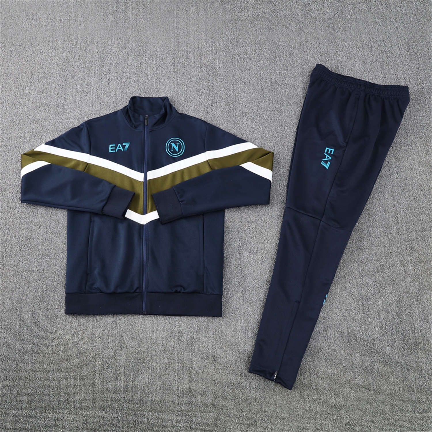 Napoli 24-25 Throwback Jacket Training Tracksuit - Deep Blue Jackets & Pants - ManixJersey