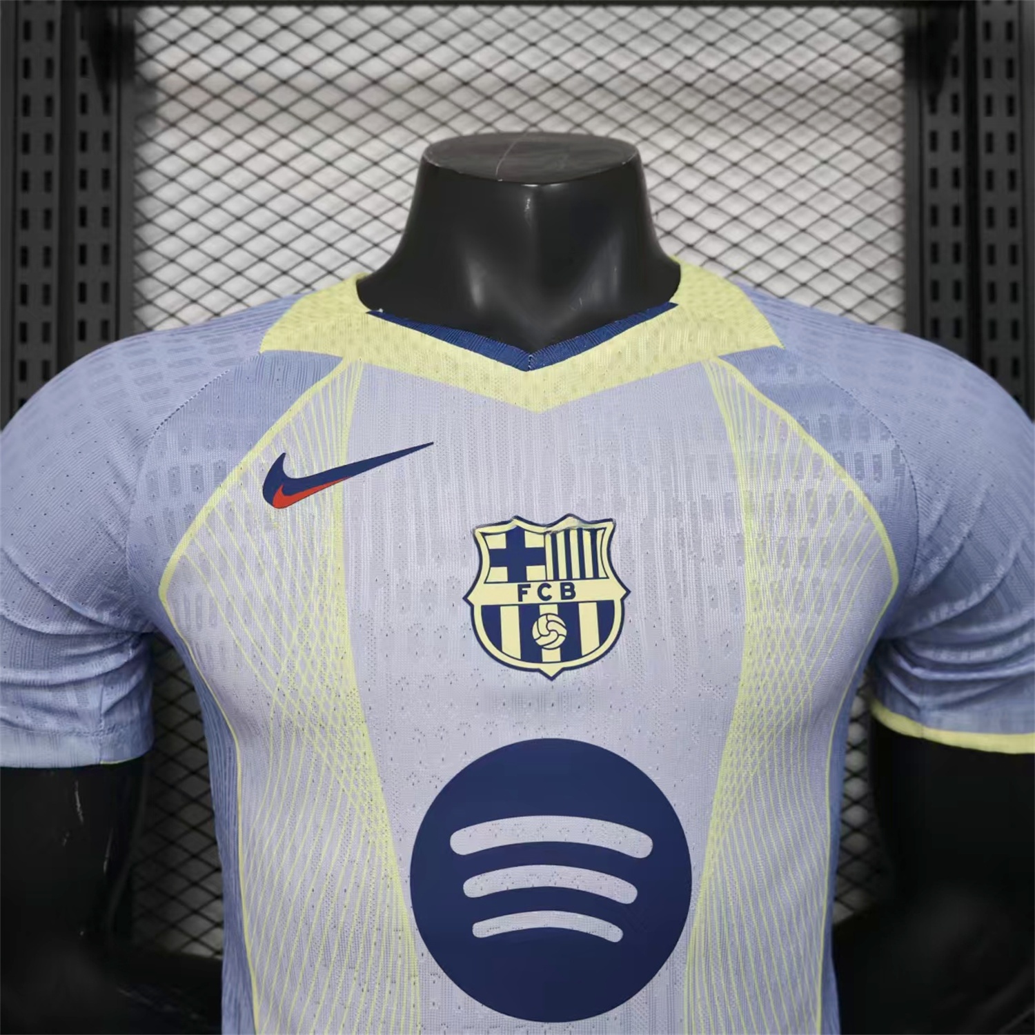 Barcelona 25-26 T90 Blue and White Gradient and Yellow Lines Special Jersey - Player Version - ManixJersey