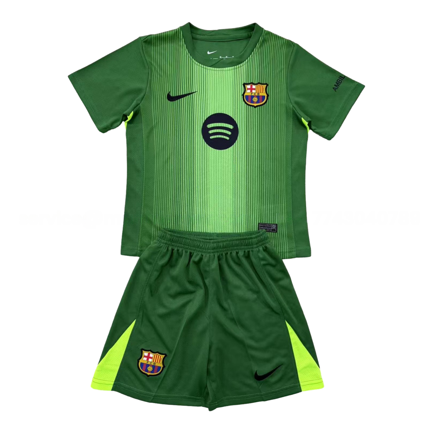 Barcelona 25-26 Goalkeeper Green Men's Adult Jersey Set - Fans Version - ManixJersey