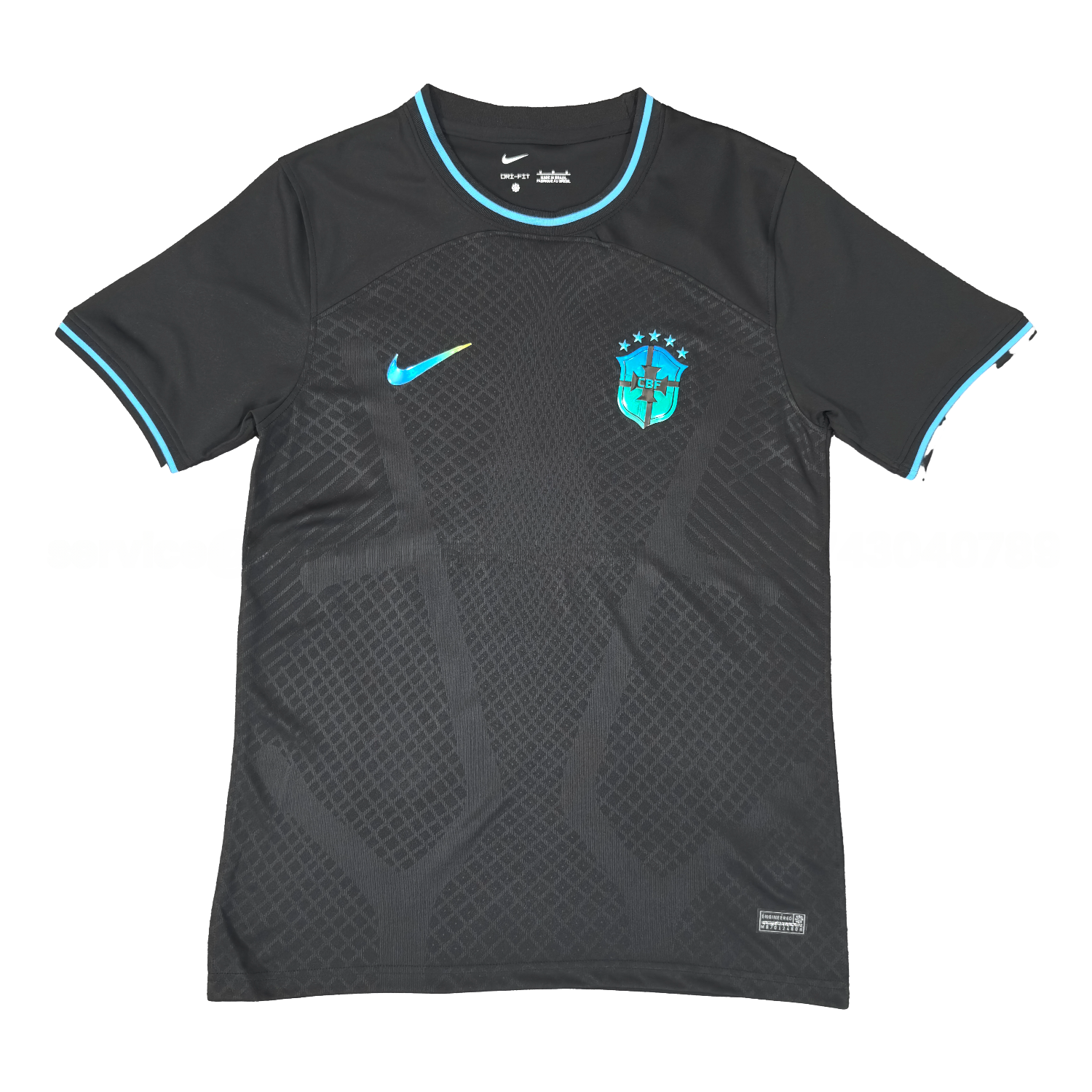 Brazil 25-26 Reflective Team Logo Black Special Jersey - Fans Version - ManixJersey