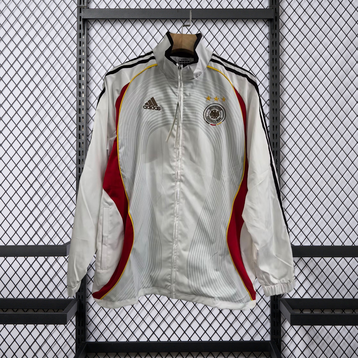 Retro Germany 2006 Vintage Style Windbreaker - White & Black - ManixJersey