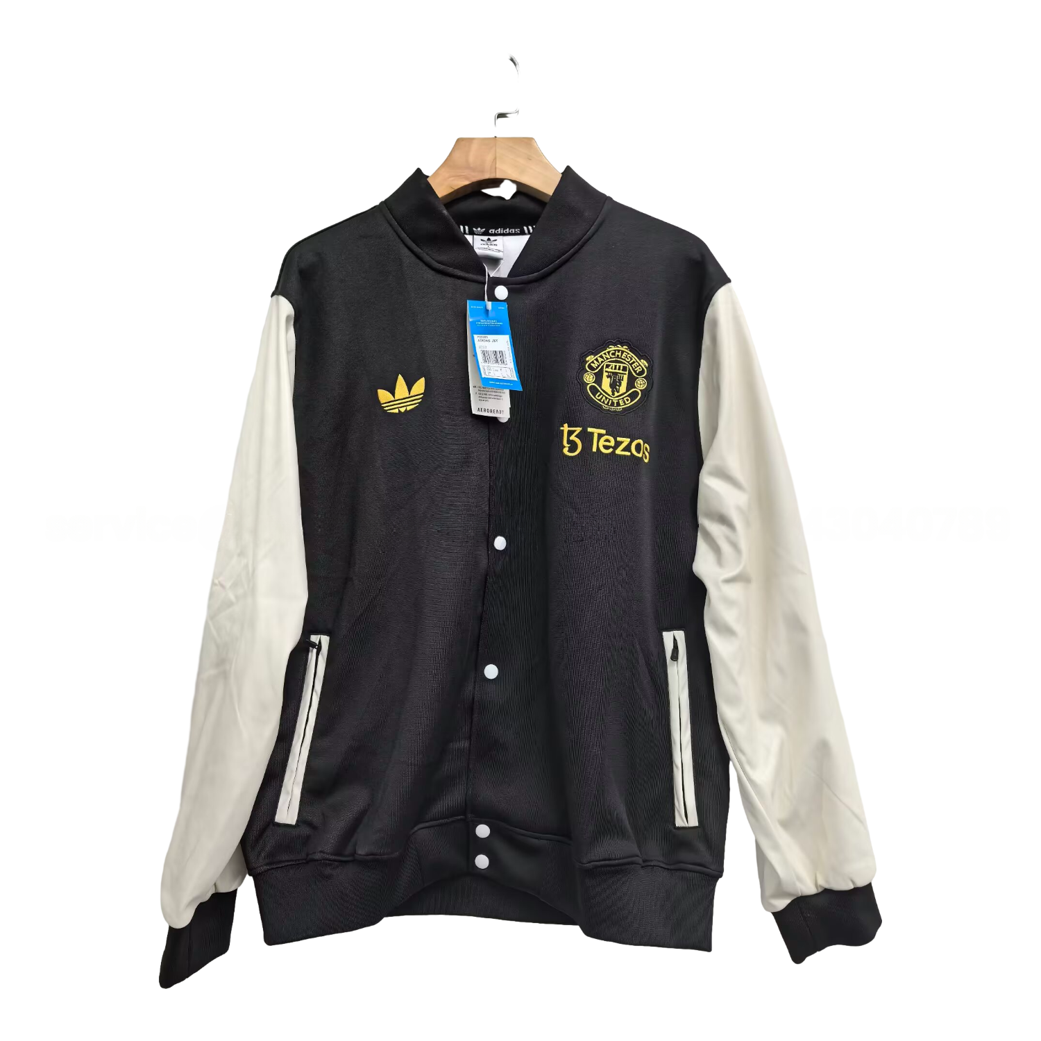 Manchester United 25-26 Throwback Windbreaker Jacket - Black And White - ManixJersey