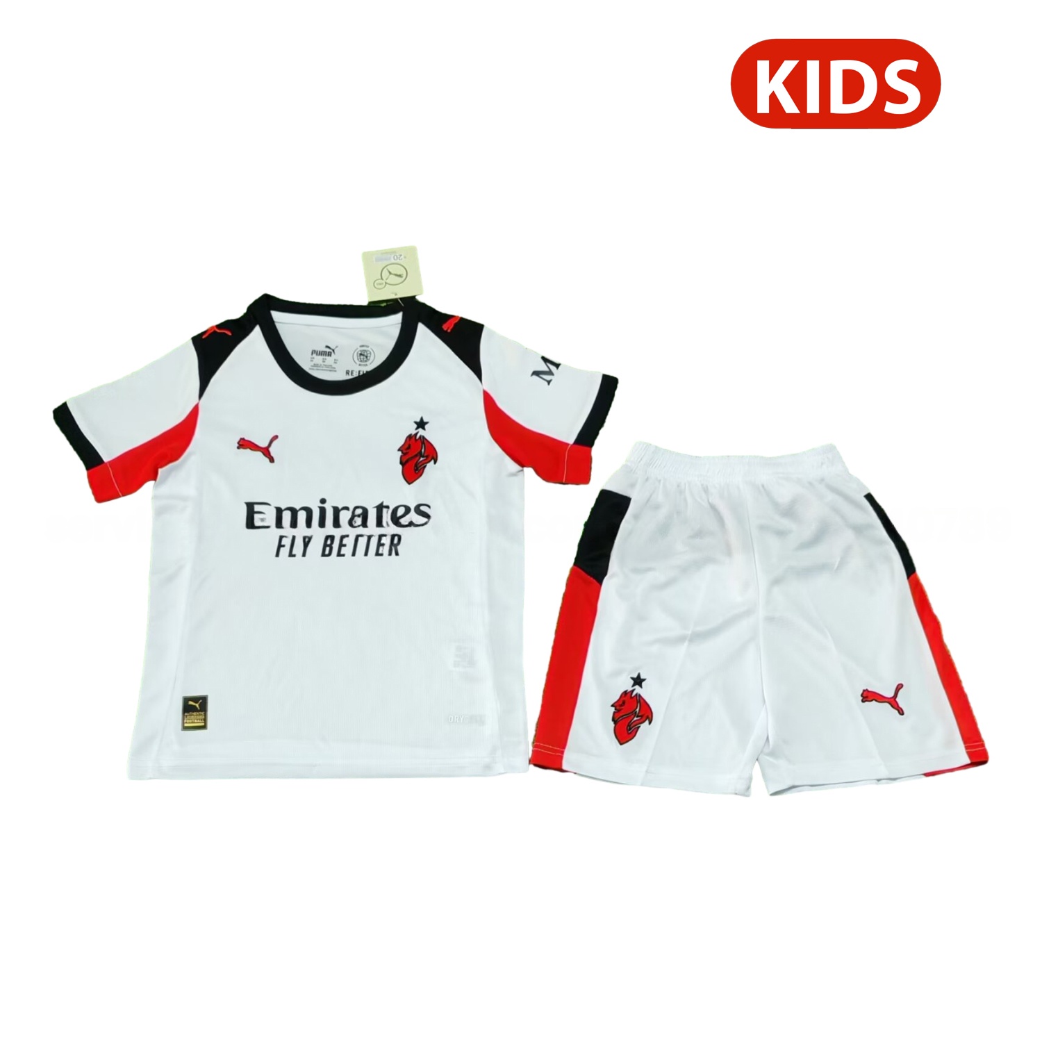 AC Milan 25-26 Away White Kids Kit - ManixJersey