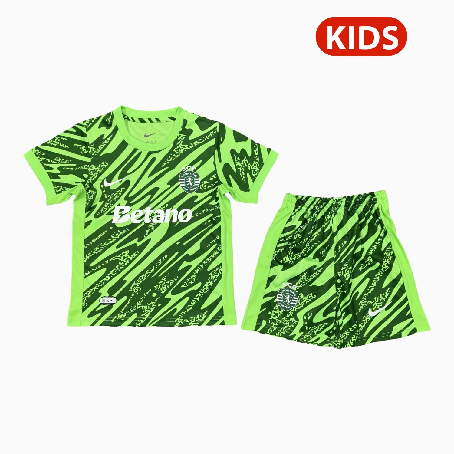 Sporting CP 25-26 Green Goalkeeper Kids Kit - ManixJersey