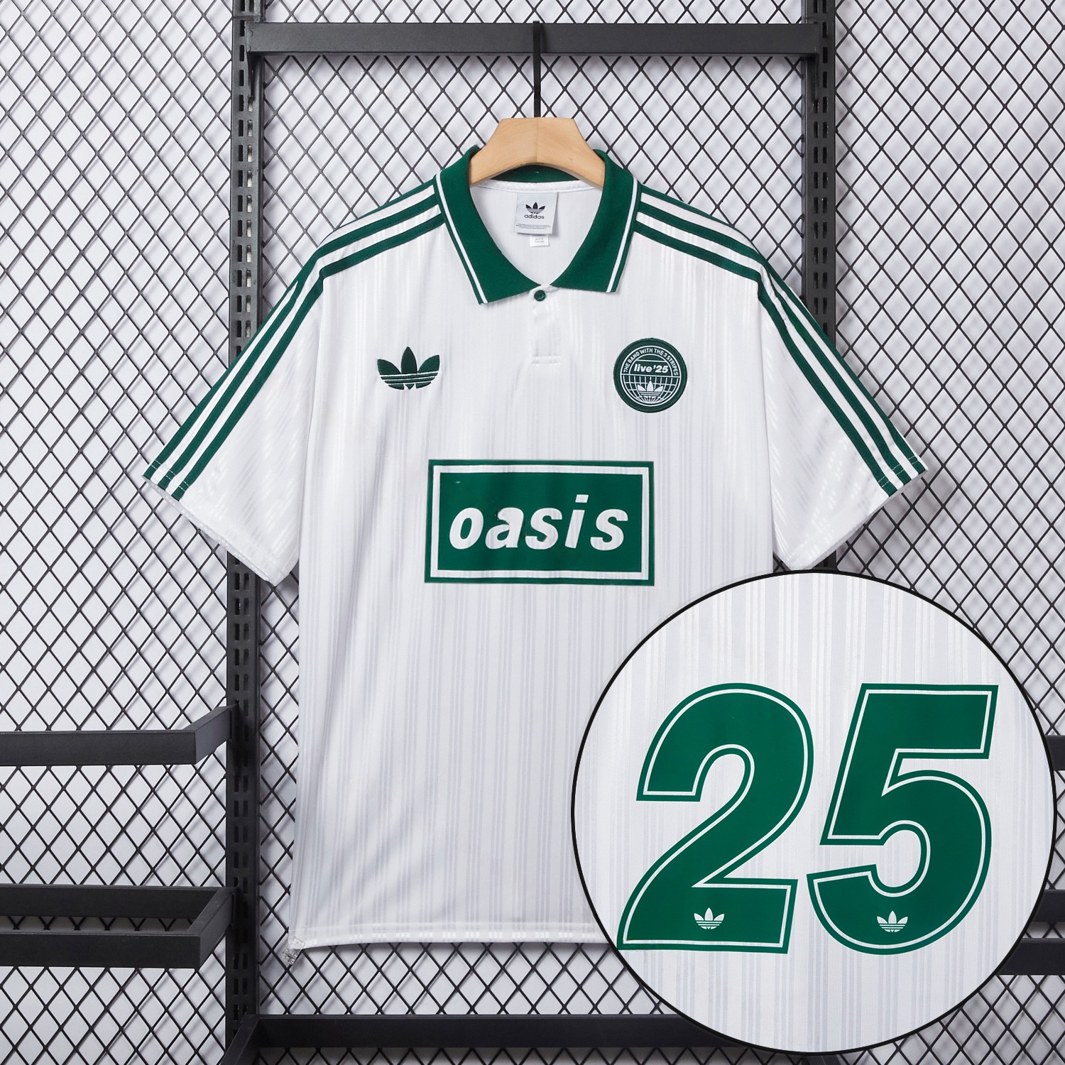 Bohemian 25-26 Oasis Originals Tour Light White Jersey With Number 25 - Fans Version - ManixJersey