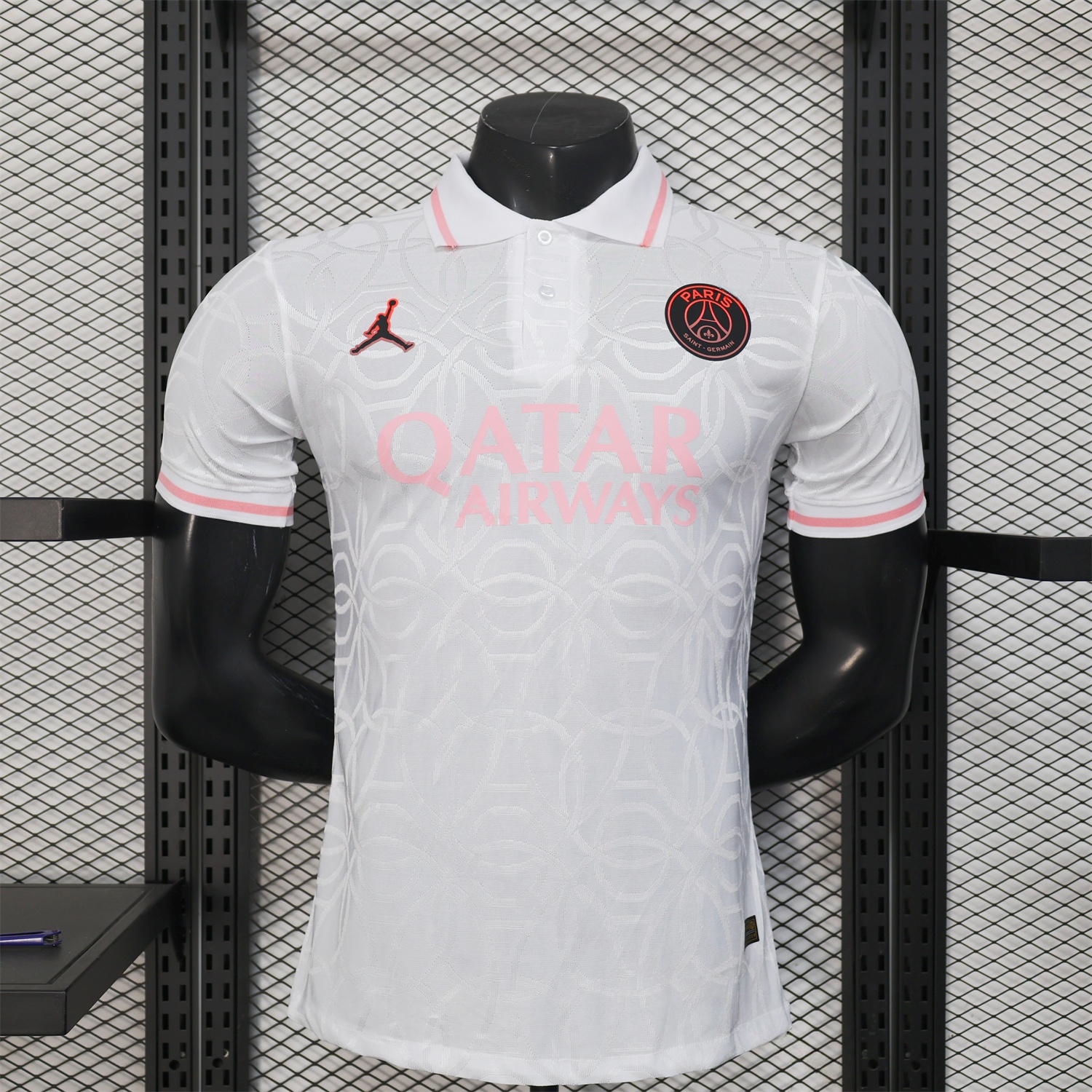Paris Saint-Germain PSG 25-26 White And Pink Pre-Match Training Jersey - Player Version - ManixJersey