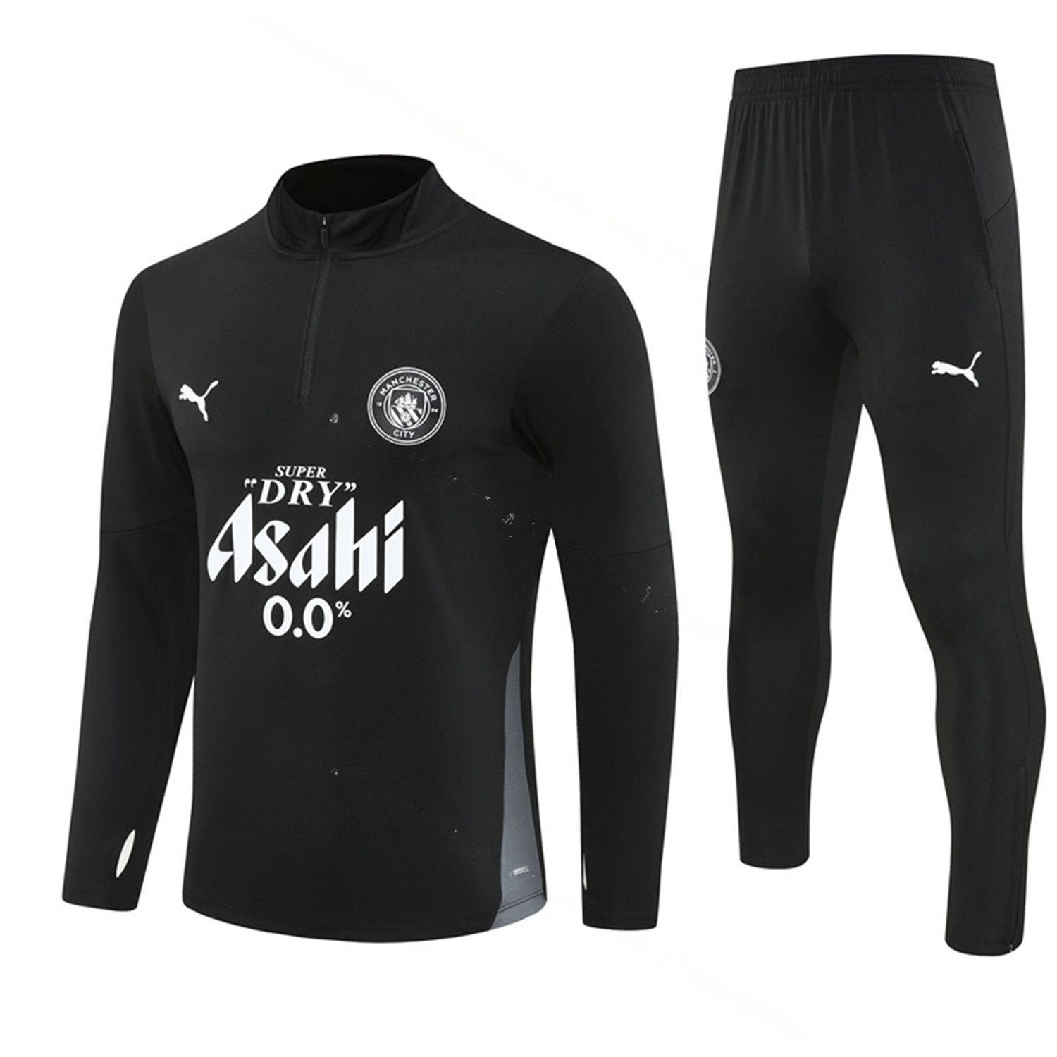 Manchester City 25-26 Long Sleeve Training Set - Black Top & Black Pants - ManixJersey