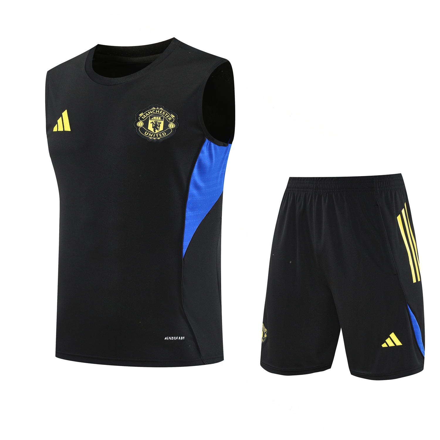 Manchester United 25-26 Vest Training Set - Black And Light Grey Vest & Black Shorts - ManixJersey