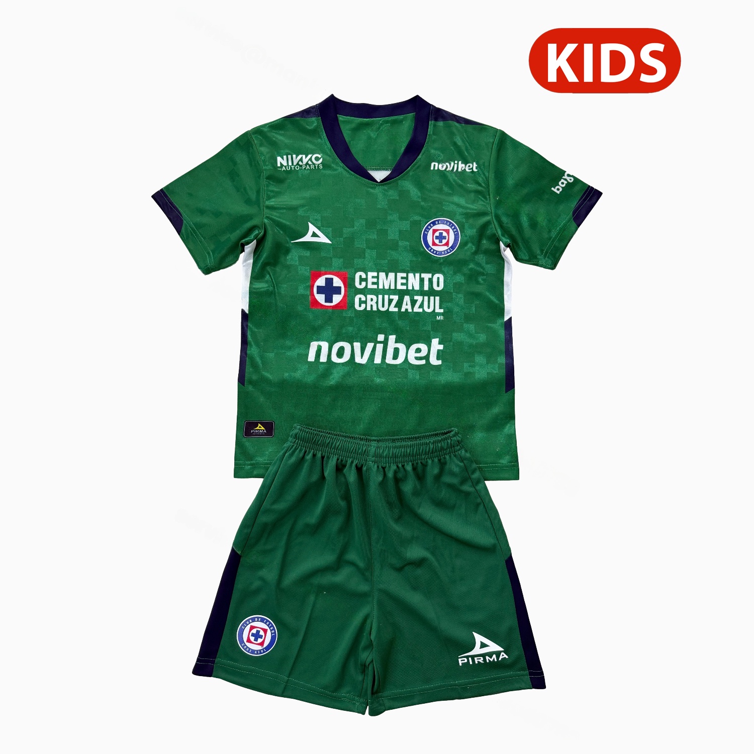 Cruz Azul 25-26 Green Goalkeeper Kids Kit - ManixJersey