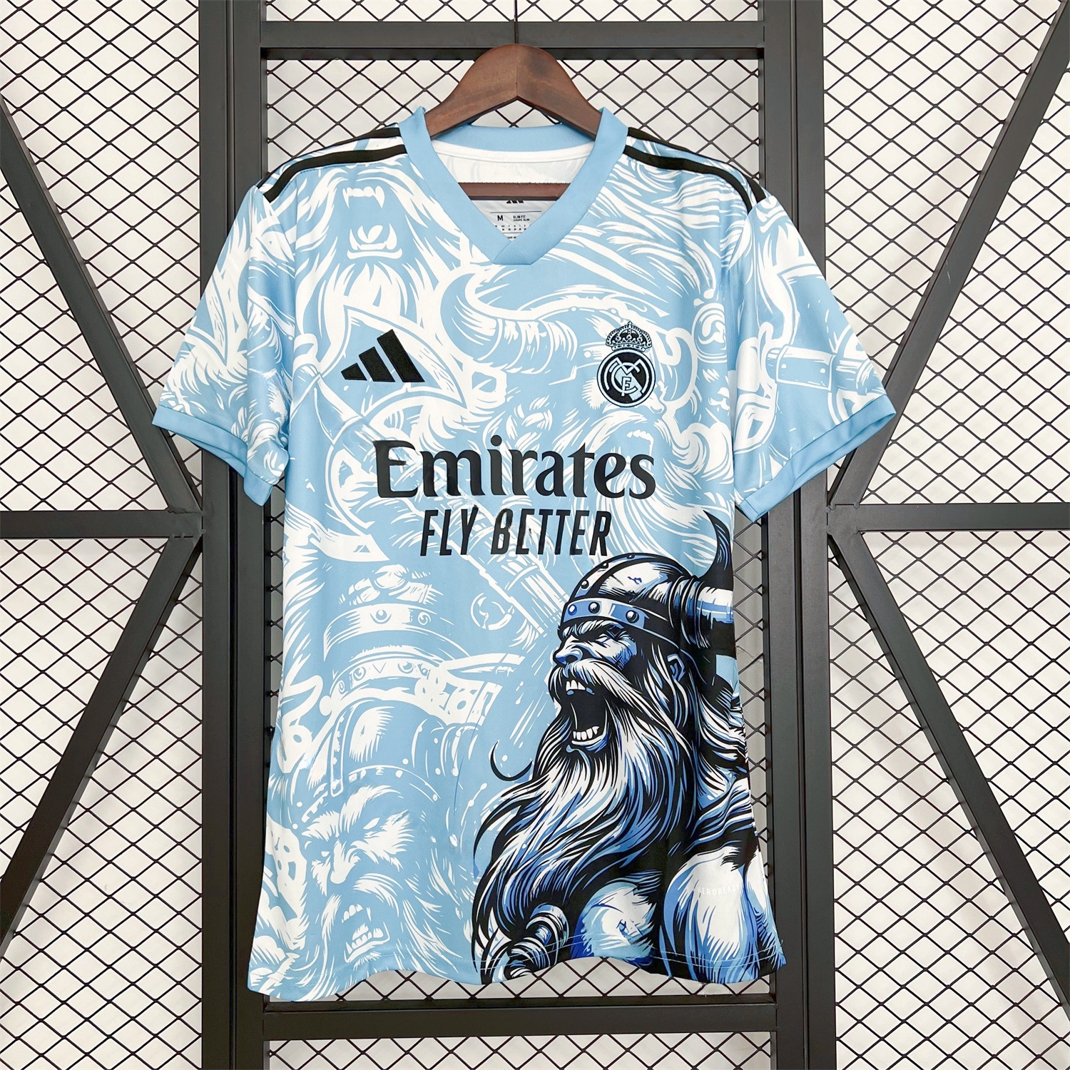 Real Madrid 25-26 Blue Viking Warrior Special Jersey - Fans Version - ManixJersey