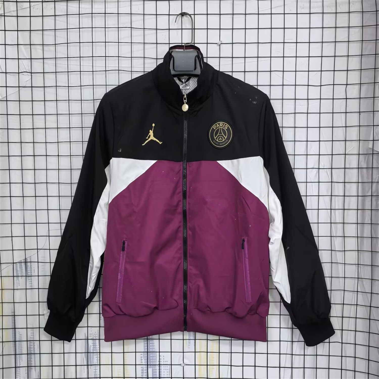 Paris Saint-Germain PSG 25-26 Windbreaker Jacket - Purple And Black - ManixJersey