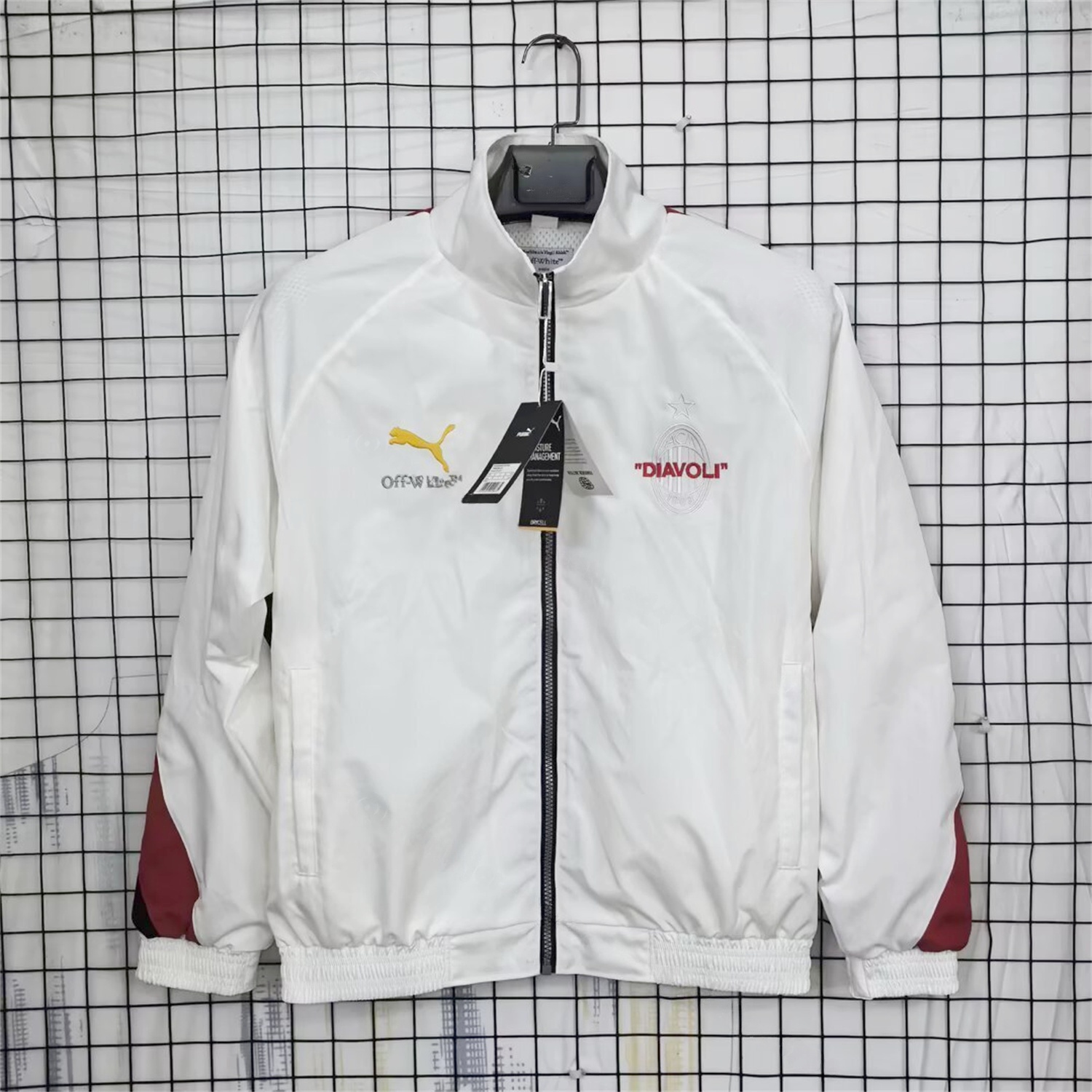 AC Milan 25-26 Windbreaker Jacket - White And Red - ManixJersey
