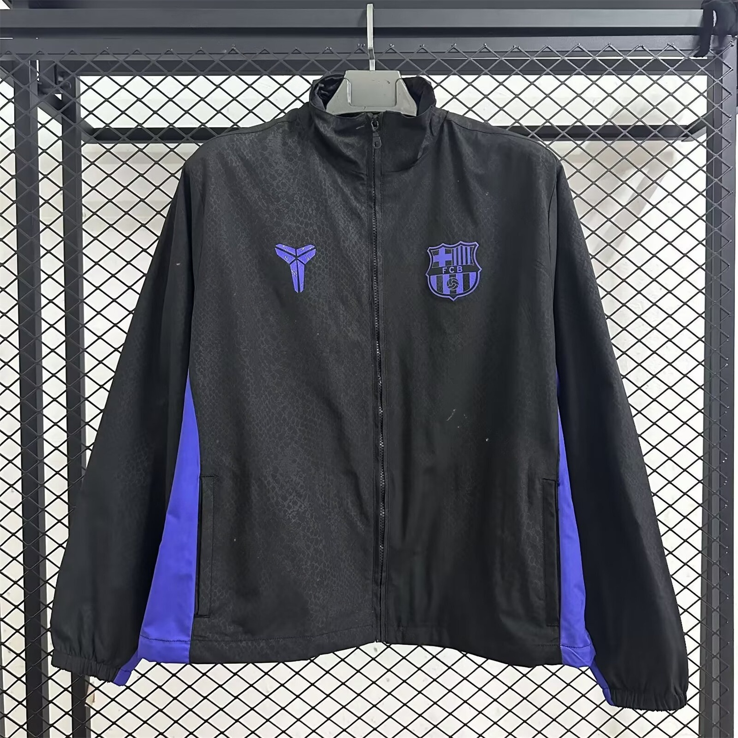 Barcelona 25-26 KB Co-Branded Windbreaker Jacket - Black - ManixJersey